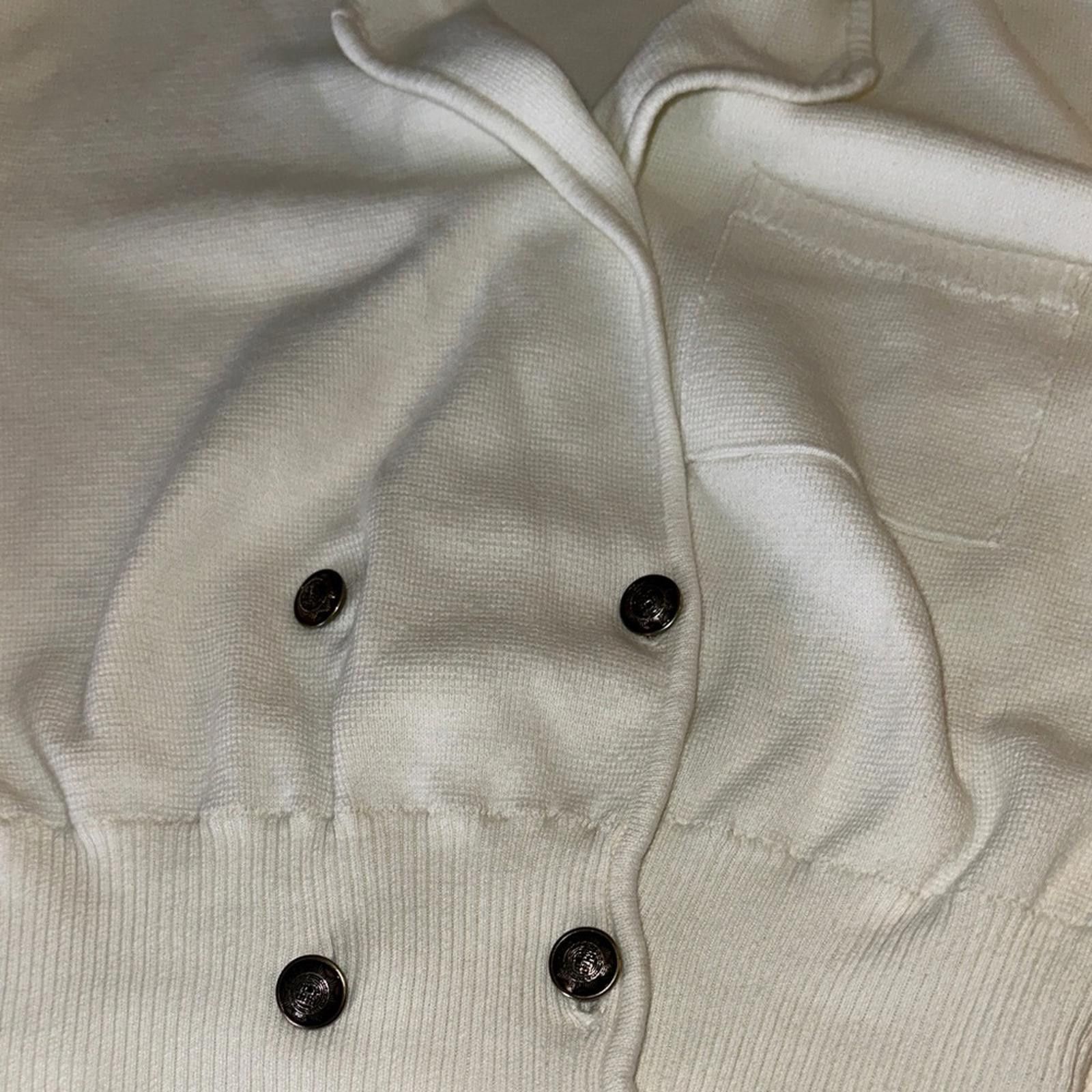 Chaps Ralph Lauren Vintage Knit Chaus Small Double-Breasted Cardigan EUC Sailor Size S / US 4 / IT 40 - 3 Thumbnail