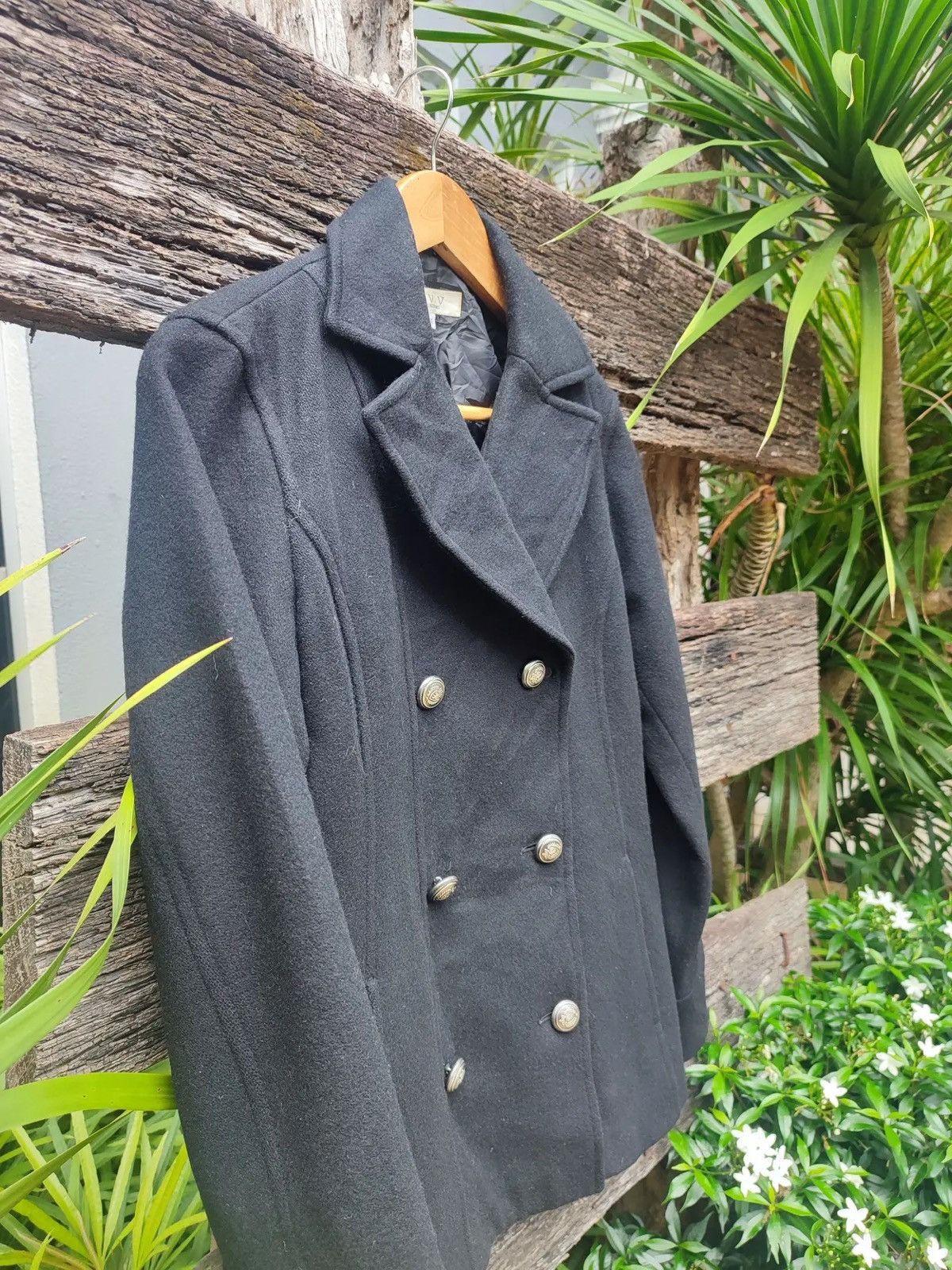 Michel Klein a.v.v Michel Klein Paris Wool Pea Coat (Vintage, Size 36R) Size M / US 6-8 / IT 42-44 - 3 Thumbnail