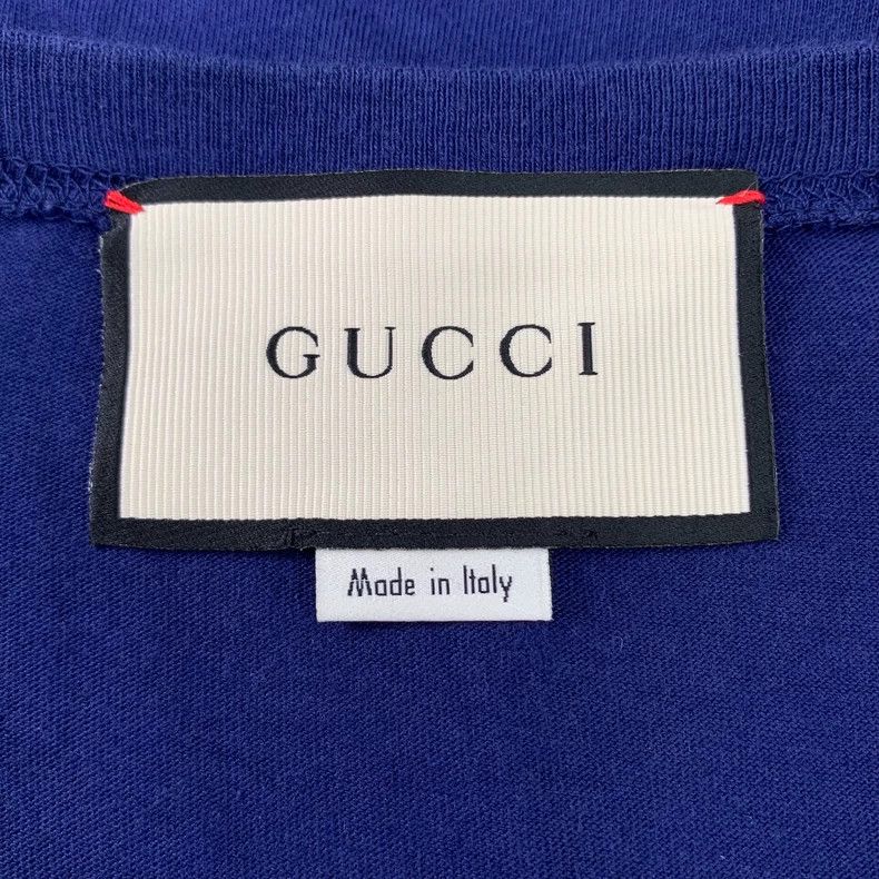 Gucci Gucci Dark blue logo letter bear print round-neck cotton sh Size US M / EU 48-50 / 2 - 6 Thumbnail