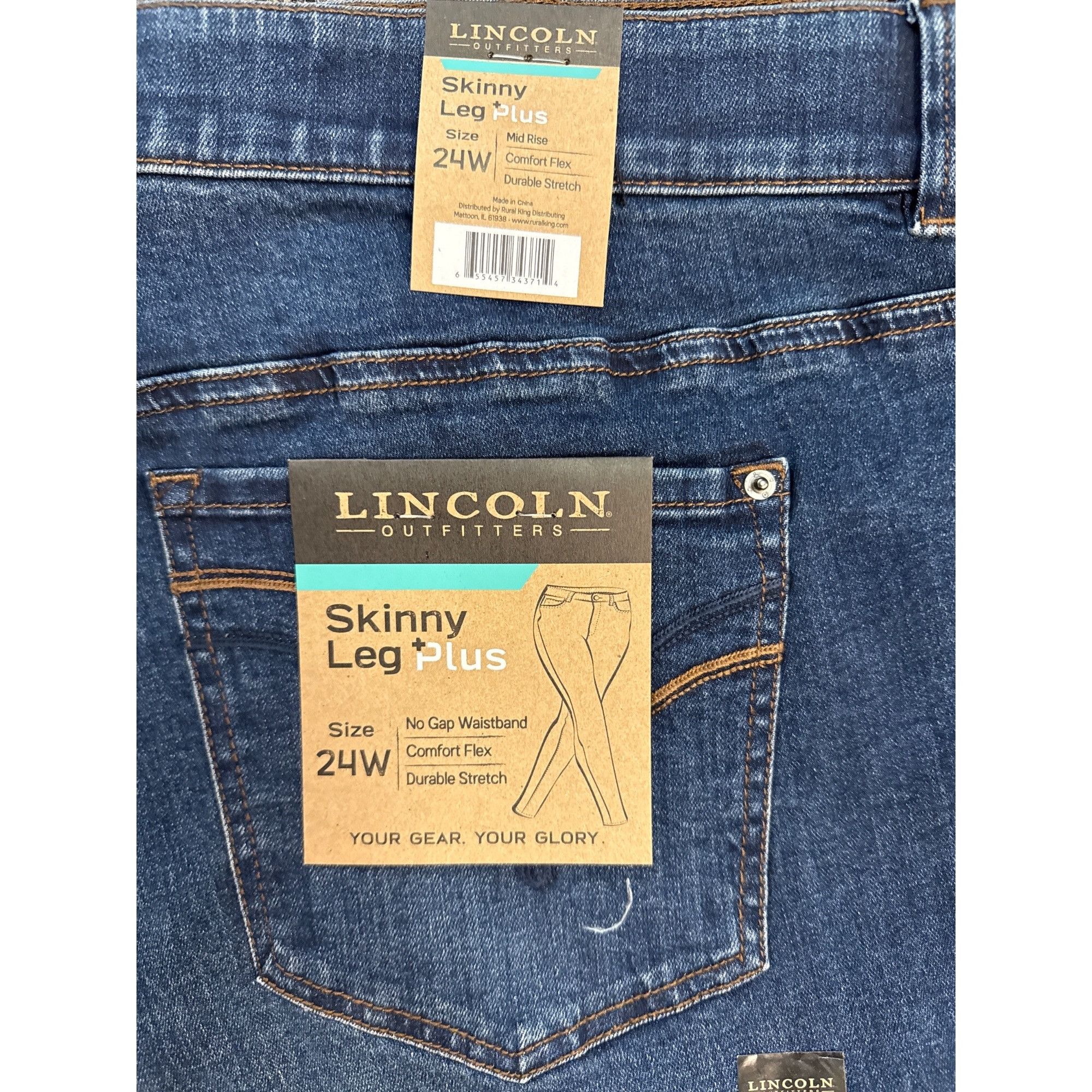 Other Womens Plus Mid Rise Skinny Leg Denim Jeans Size 24 Size 42" / US 20 - 8 Thumbnail
