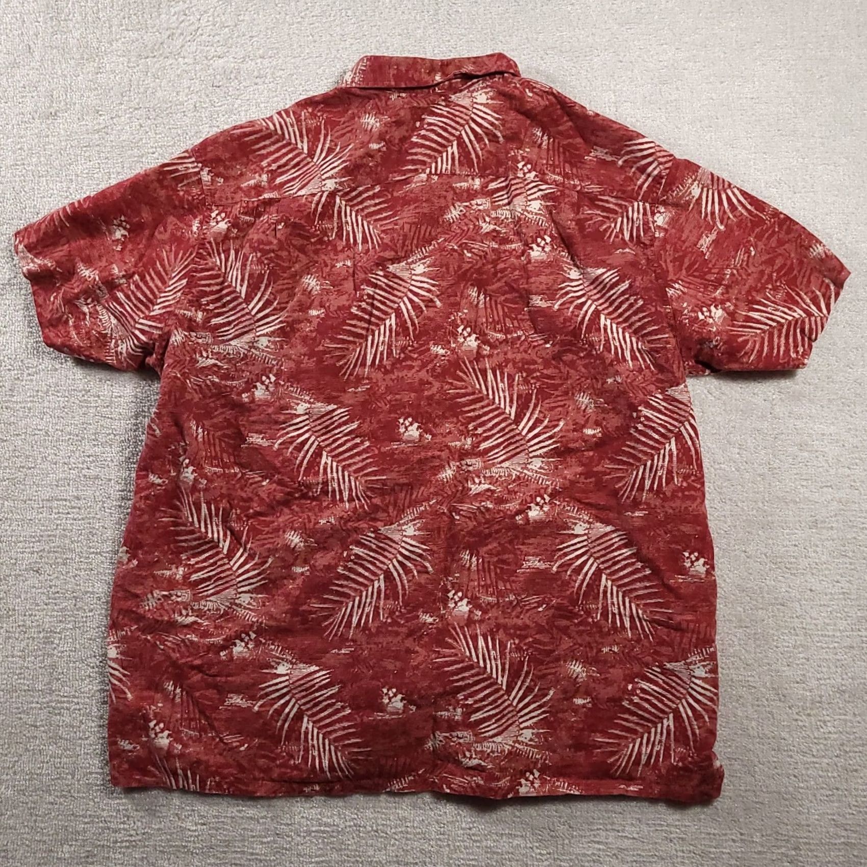 Vintage VINTAGE Covington Men's Hawaiian Shirt XL Red Floral Linen Blend Short Sleeve Size US XL / EU 56 / 4 - 7 Thumbnail