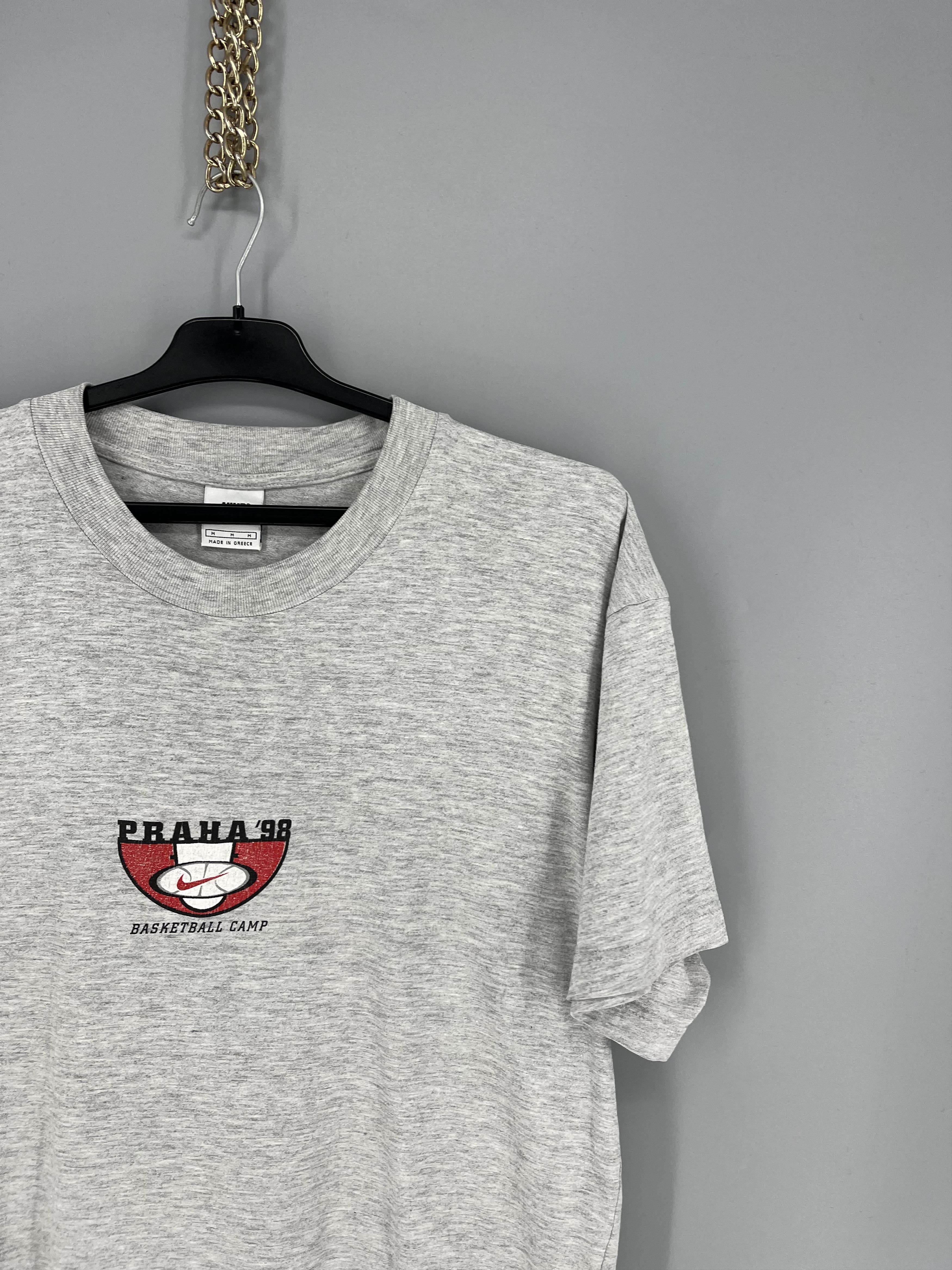 Nike Vintage 90s Praha 98 Basketball Camp T-Shirt M Grey Size US M / EU 48-50 / 2 - 5 Thumbnail