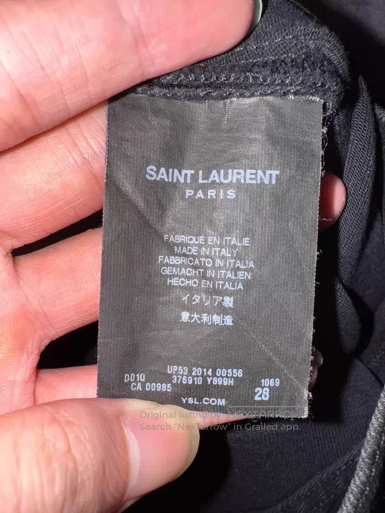 Saint Laurent Paris Saint Laurent Paris Black Vinyl Coated Wax Finished Basic Size US 28 / EU 44 - 7 Thumbnail