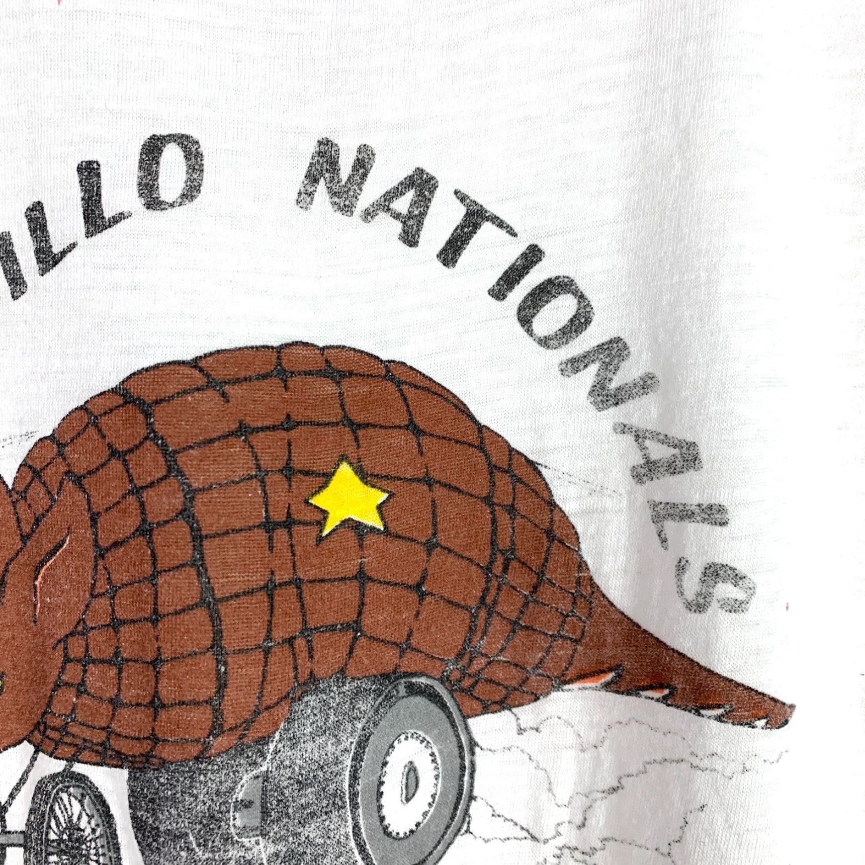Vintage Vtg Armadillo Nationals Houston International Dragway Single Stitch Tee Shirt Shirt Mens L White Graphic Print 80s 90s Grunge Size US L / EU 52-54 / 3 - 6 Thumbnail