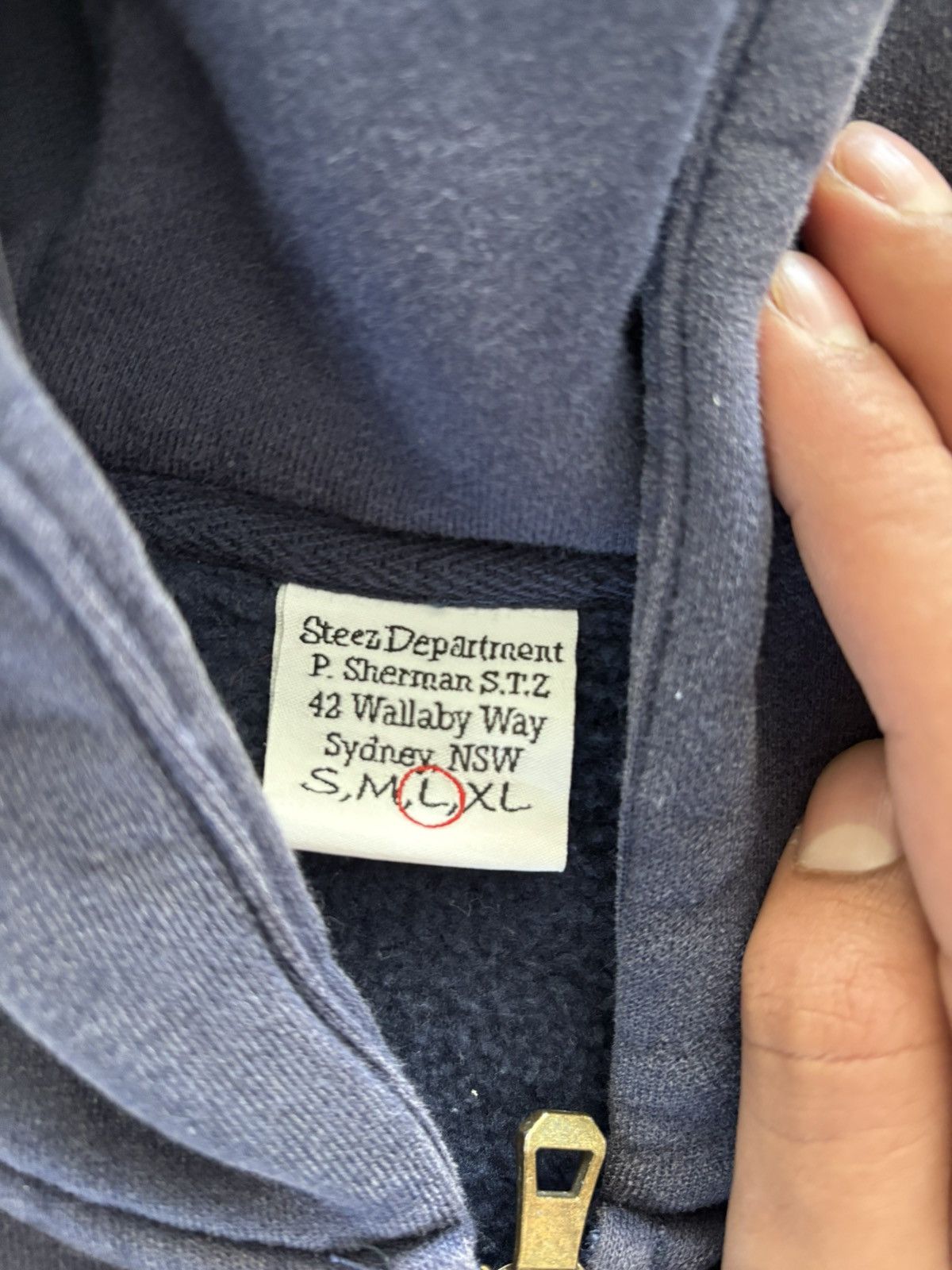 Blue Zip Up size (L)