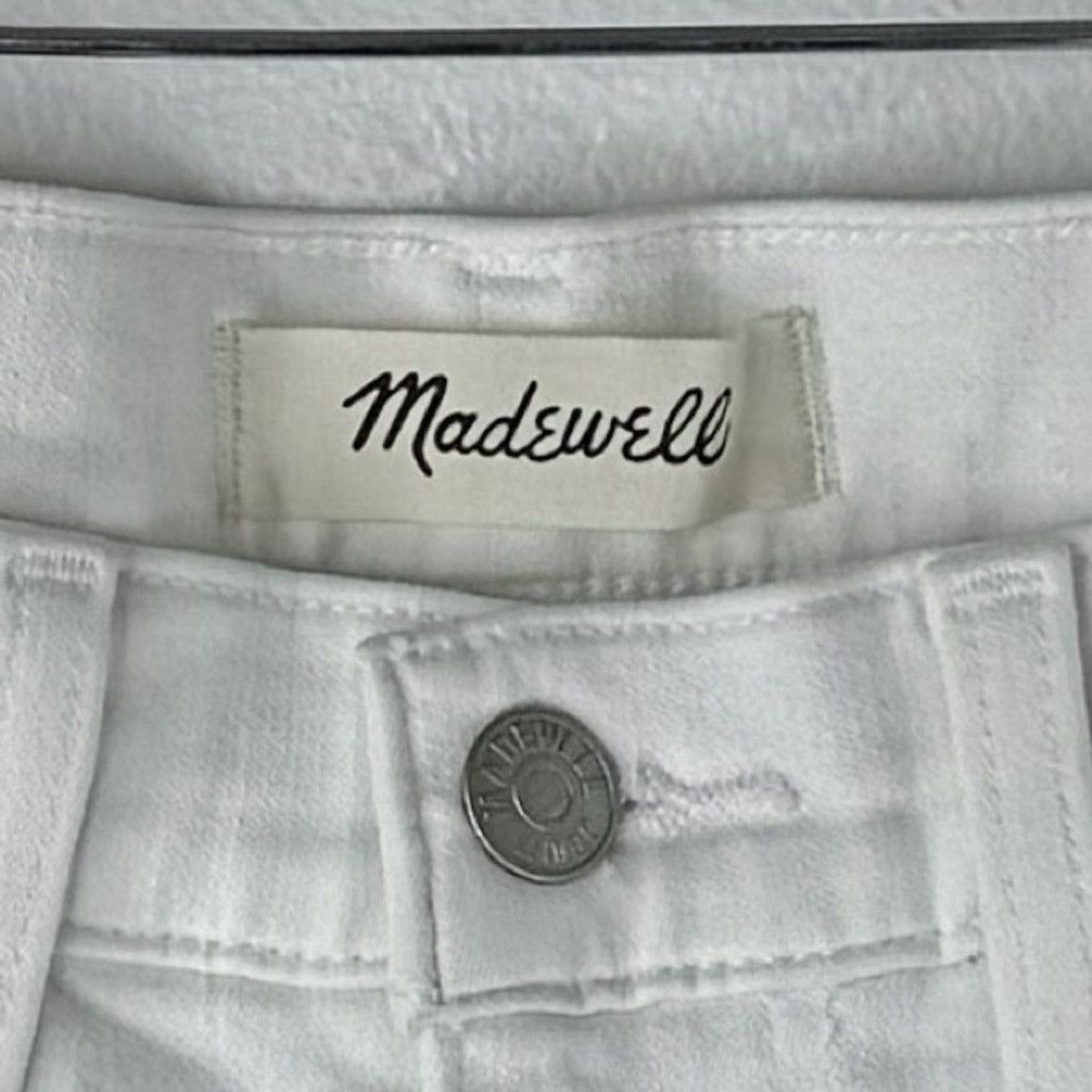 Madewell NWT MADEWELL Women's White High Rise Skinny Crop Jeans W28 Size 28" / US 6 / IT 42 - 3 Thumbnail