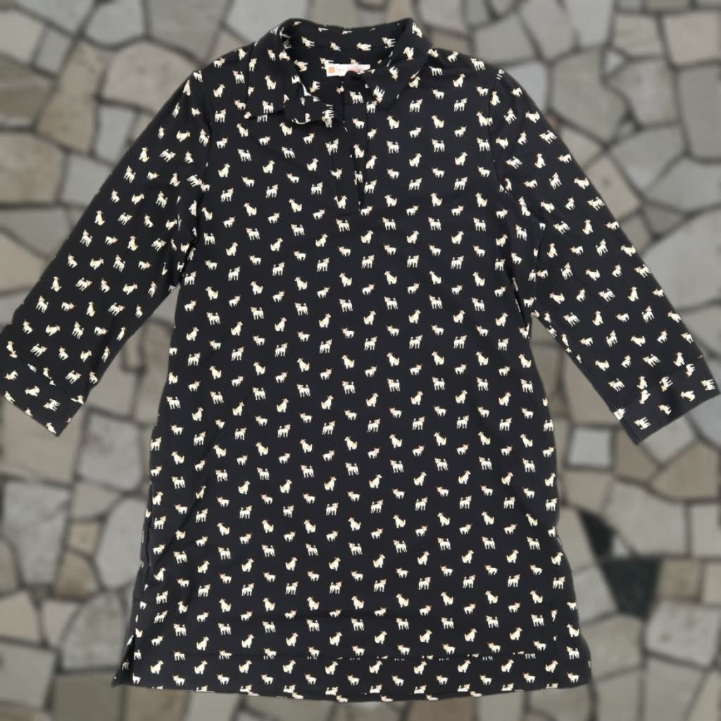 Vintage Jude Connally Jack Russell Terrier Finley Dress Black Women's XXL Shirt Size XXL / US 16-18 / IT 52-54 - 1 Thumbnail