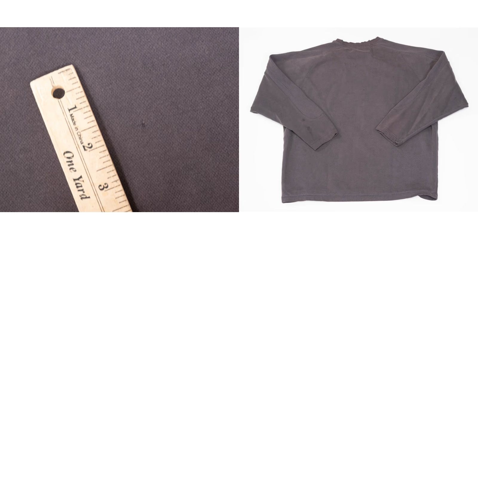 Nike VINTAGE Nike Center Swoosh Crewneck Sweatshirt Gray Ribbed Shoulder Size XL Travis Scott Distressed Size US XL / EU 56 / 4 - 10 Thumbnail