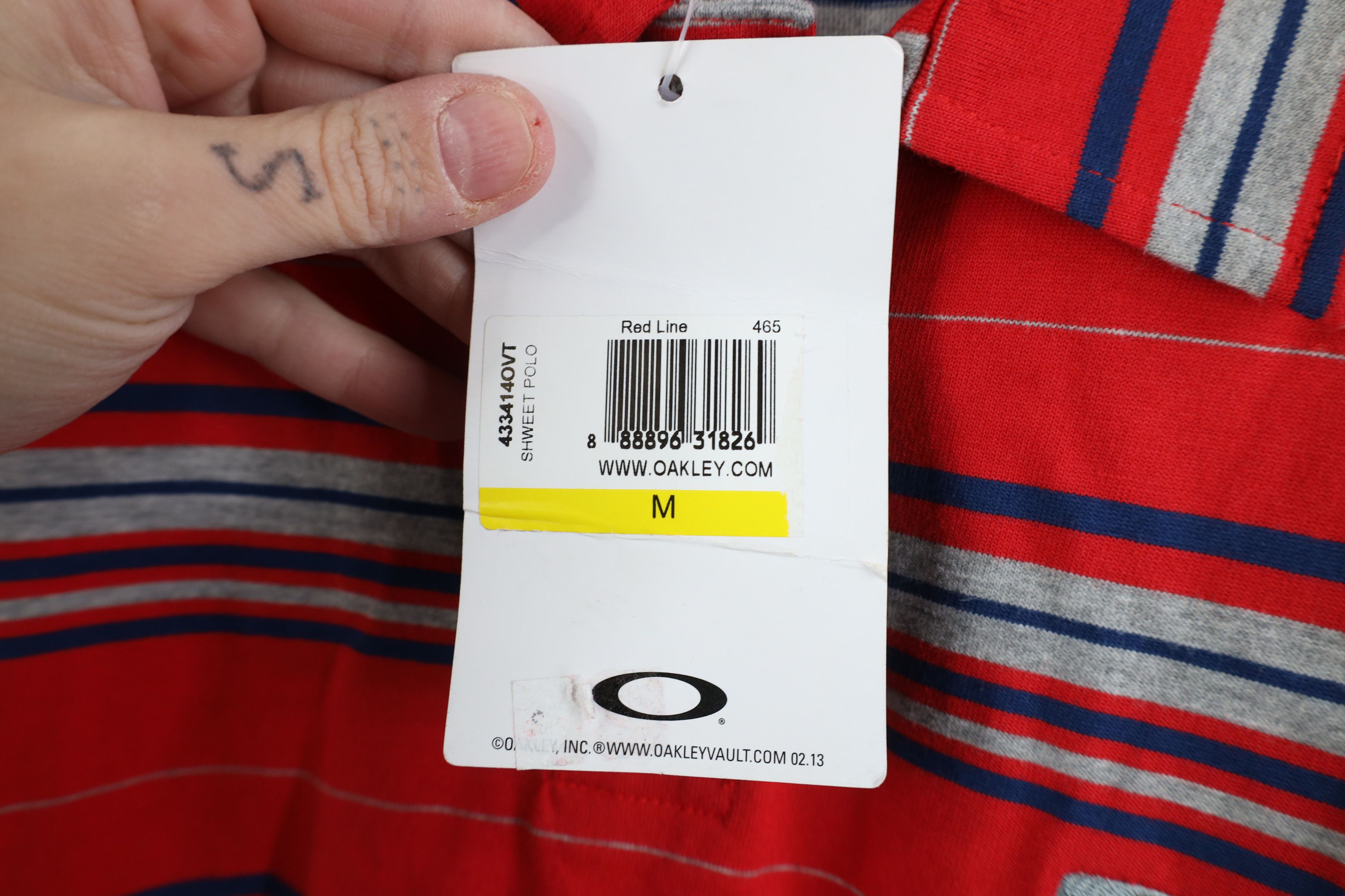 Oakley Deadstock Vintage Y2K Oakley Knit Collared Polo Shirt Red Size US M / EU 48-50 / 2 - 7 Thumbnail