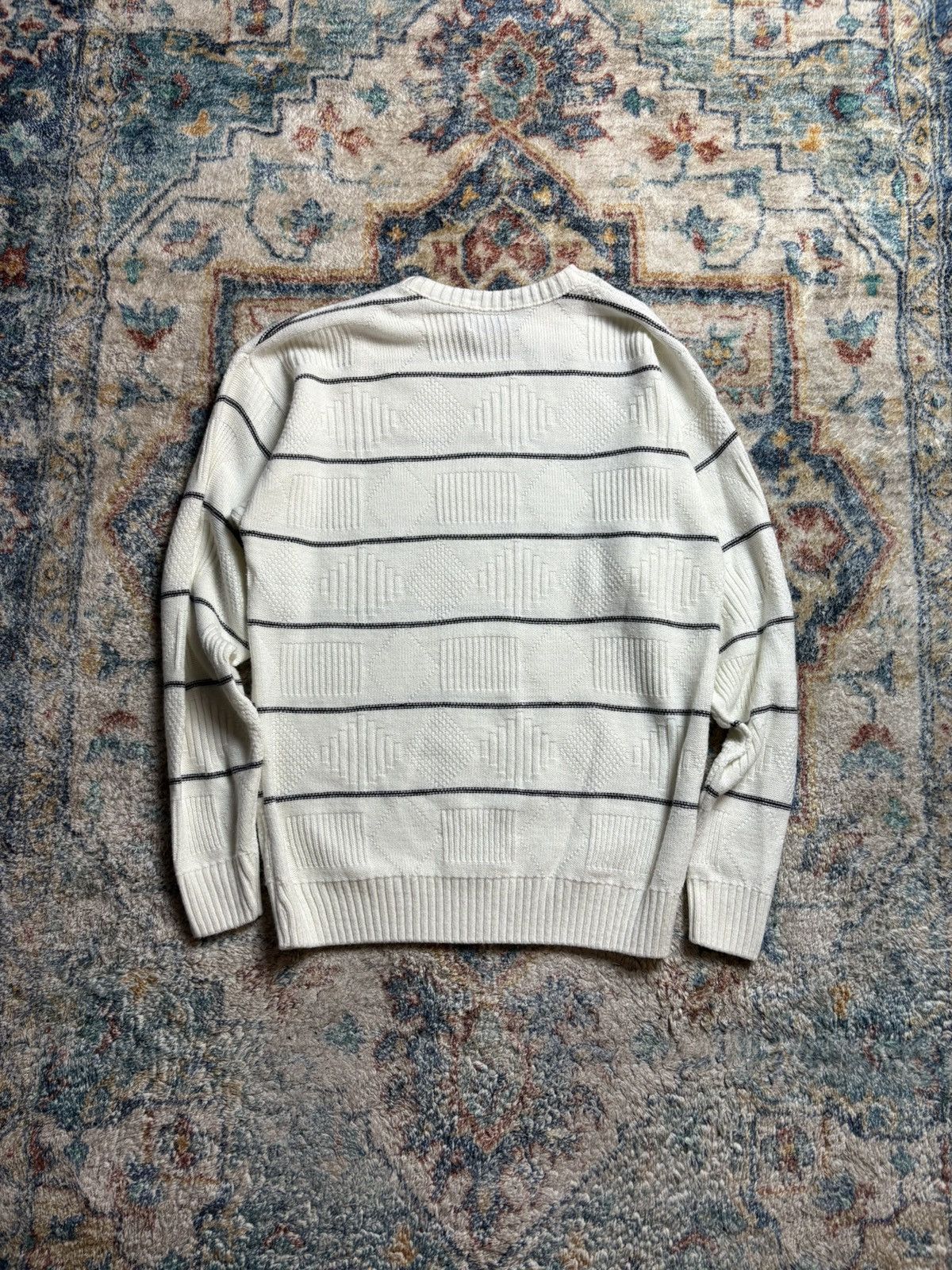 Sears Vintage Sears Striped Shapes Pullover Sweater Medium Size US M / EU 48-50 / 2 - 2 Thumbnail
