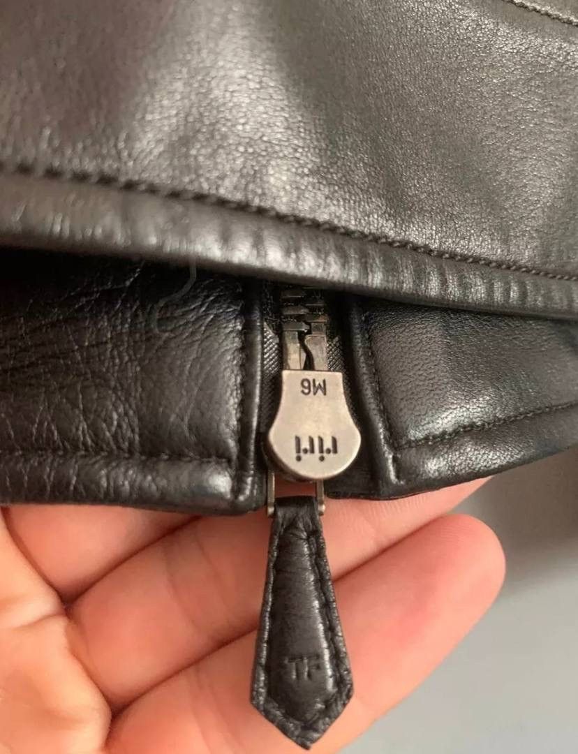 Tom Ford Tom Ford Jacket Leather Motorcycle Black Zip Size:48 IT Size US M / EU 48-50 / 2 - 13 Thumbnail