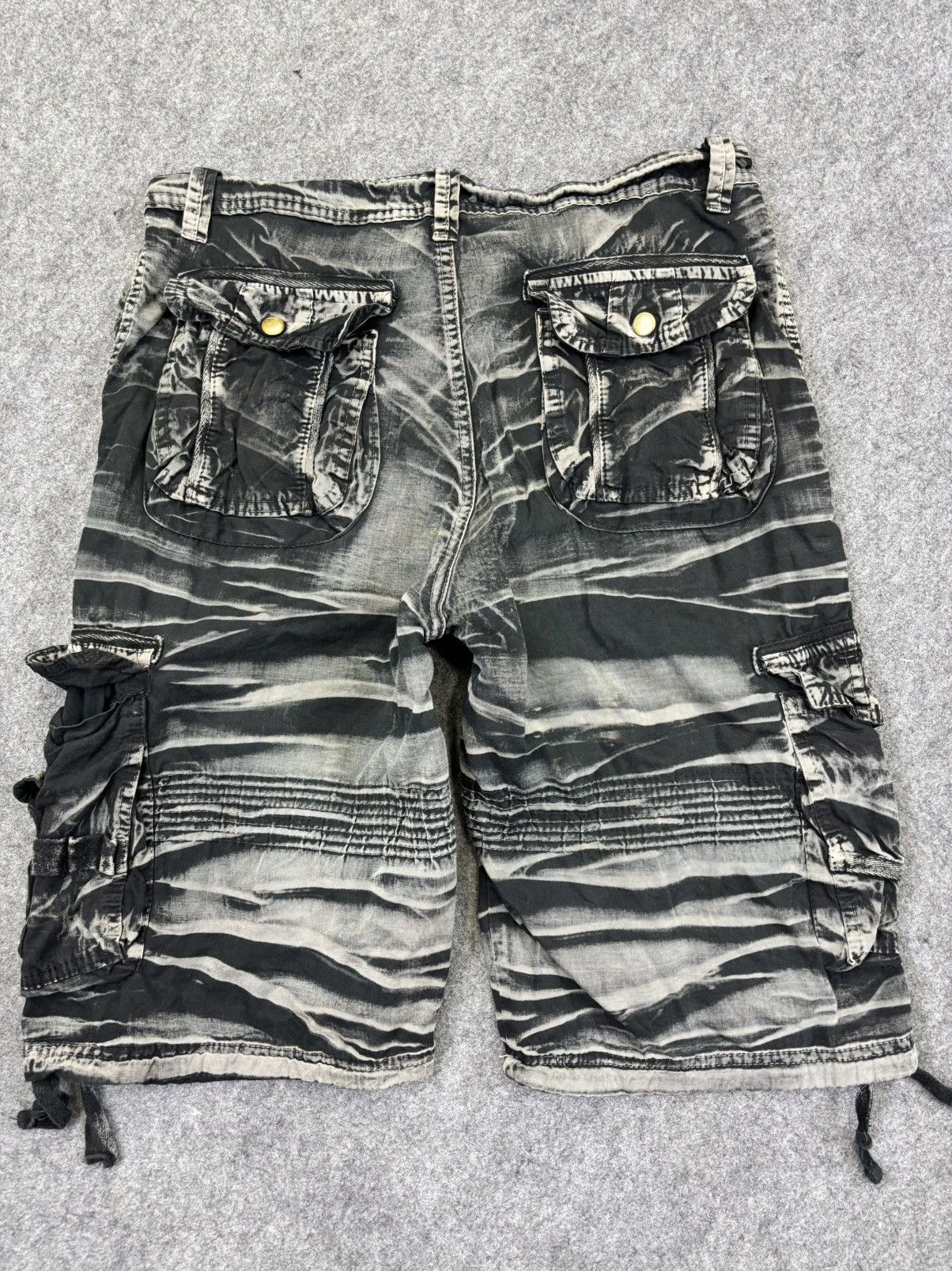 Japanese Brand MYMSTORM Chaos Fades Short Cargo Pant K29 Size US 32 / EU 48 - 15 Thumbnail