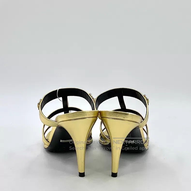 Gucci Gucci Golden horse buckle thin-heeled high-heeled slippers Size US 7.5 / IT 37.5 - 4 Thumbnail