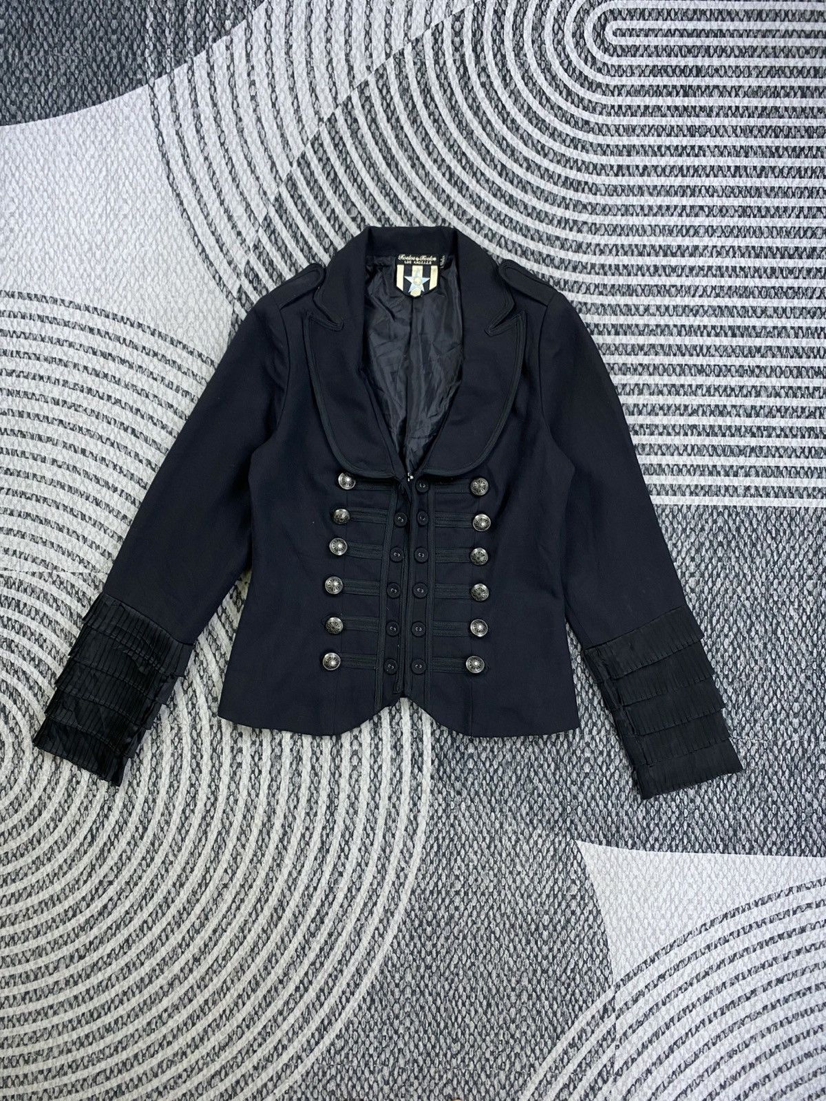 14th Addiction Vintage Twelve By Twelve 90s Black Parade Military Jacket Size S / US 4 / IT 40 - 1 Thumbnail