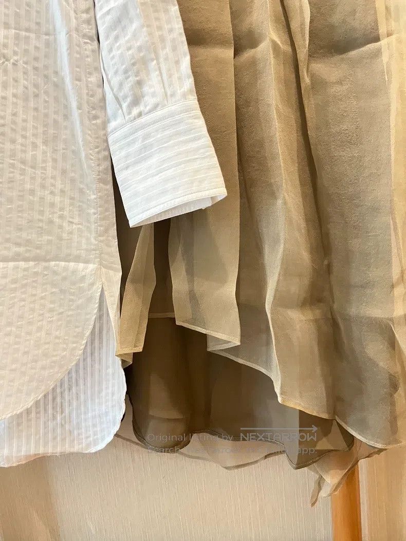 Brunello Cucinelli Brunello Cucinelli Brown asymmetrical tulle skirt Size 25" / US 0 / IT 36 - 3 Thumbnail