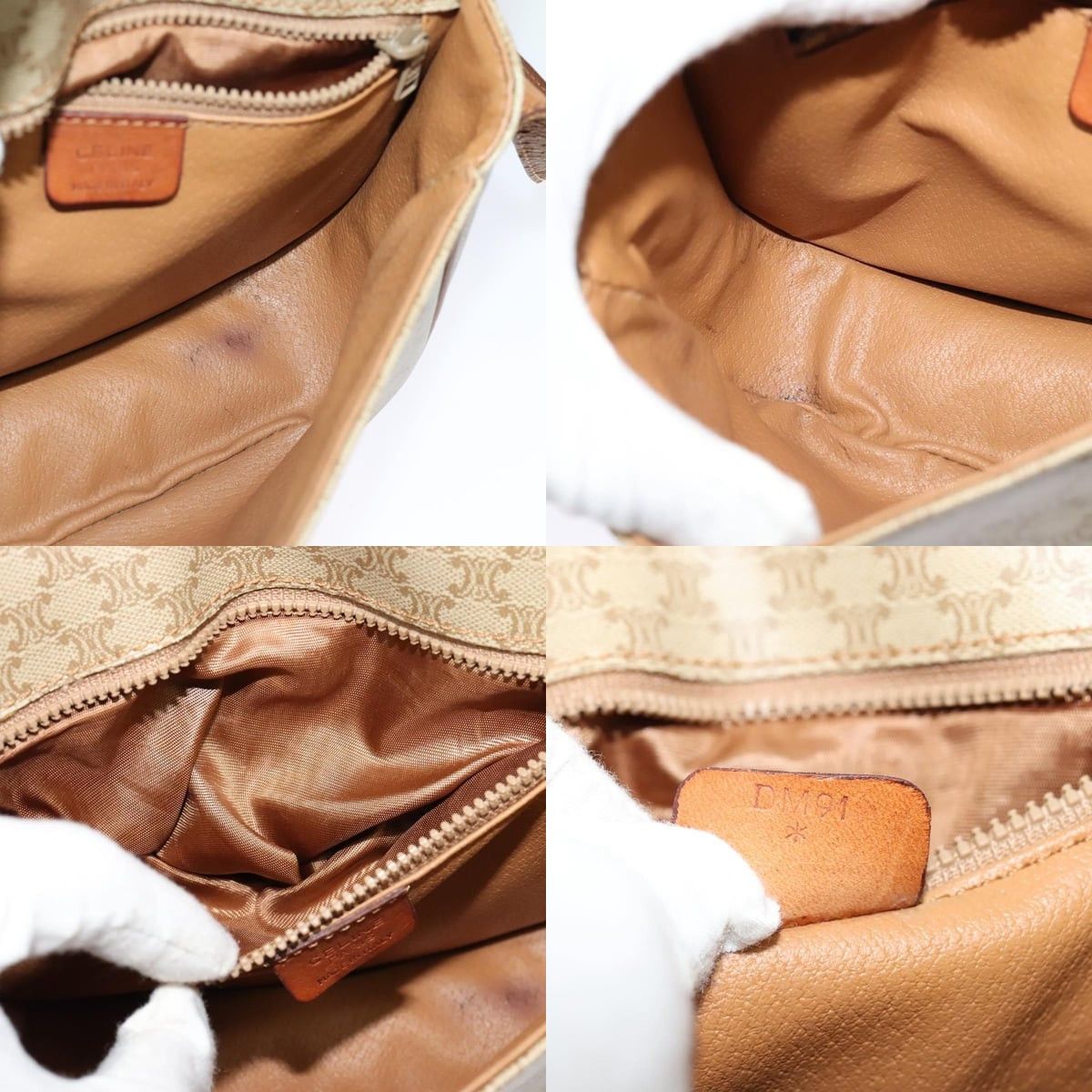 Celine CELINE Macadam Canvas Shoulder Bag Pvc Beige Gold Size ONE SIZE - 12 Thumbnail