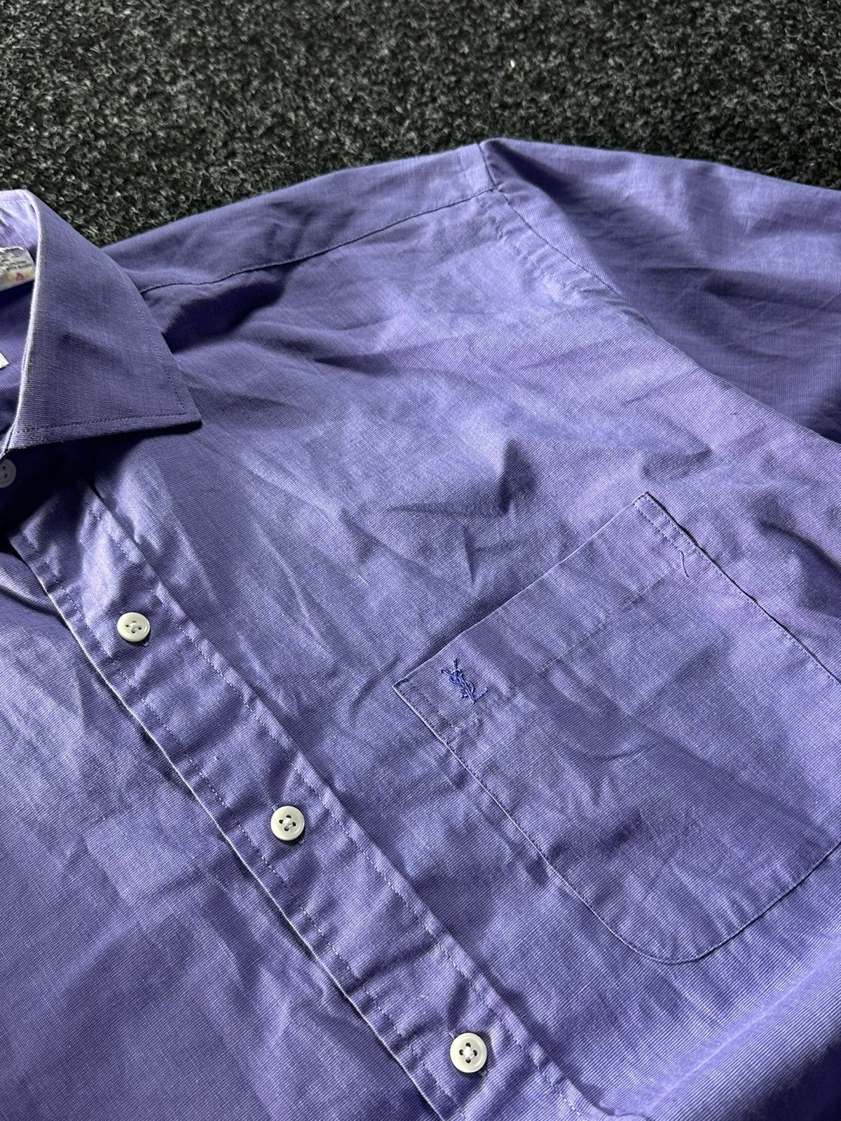 Yves Saint Laurent VNTG🚨Yves Saint Laurent Purple COTTON shirt YSL rare Flannel Size US M / EU 48-50 / 2 - 3 Thumbnail
