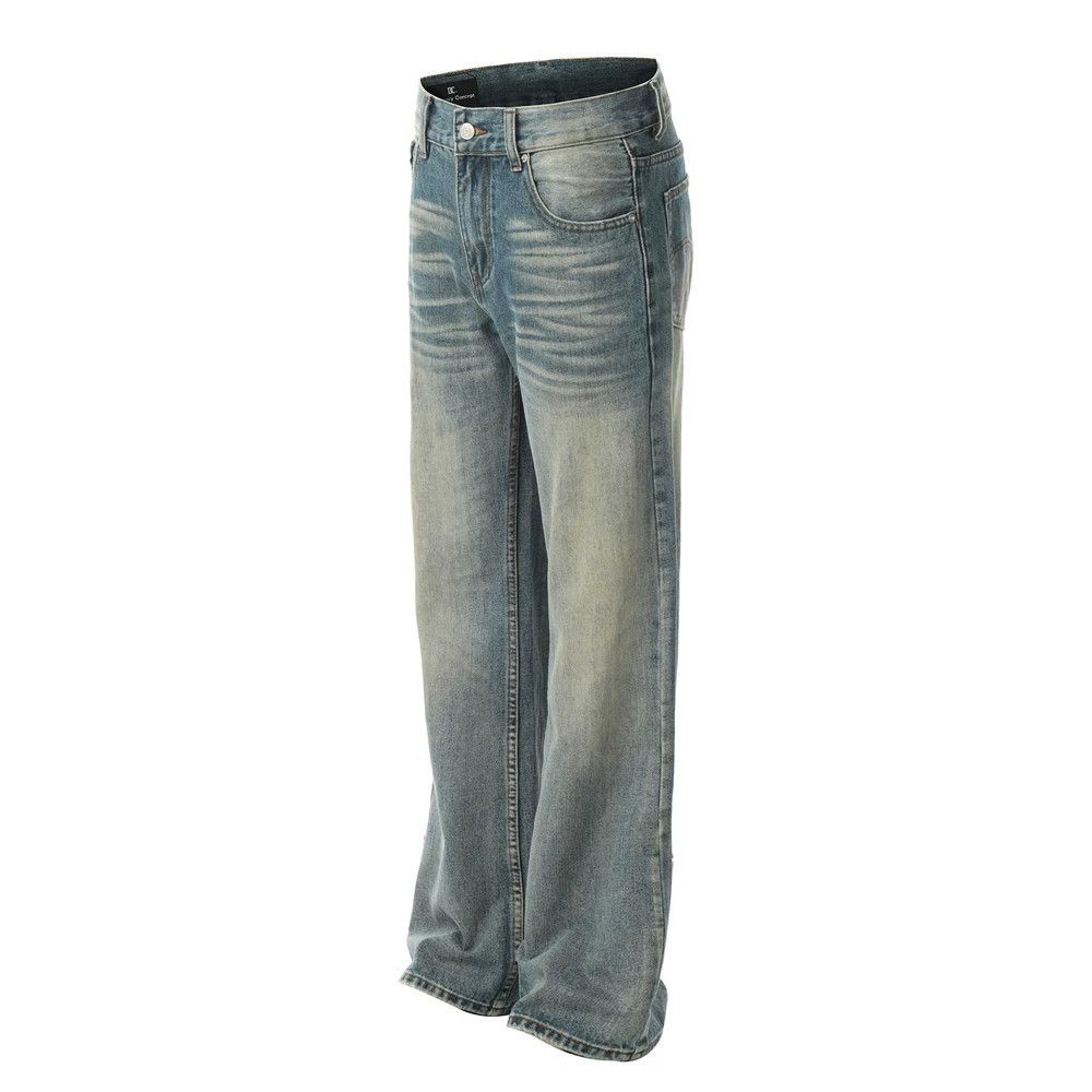 Vintage American men's distressed straight gradient washed jeans Size US 32 / EU 48 - 2 Thumbnail