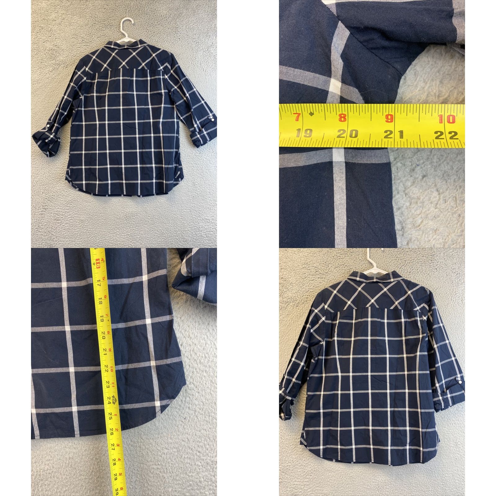 Tommy Hilfiger VINTAGE Tommy Hilfiger Shirt Mens Medium Button-Up Plaid Blue 41-62 Casual Preppy Mens Size US M / EU 48-50 / 2 - 8 Thumbnail
