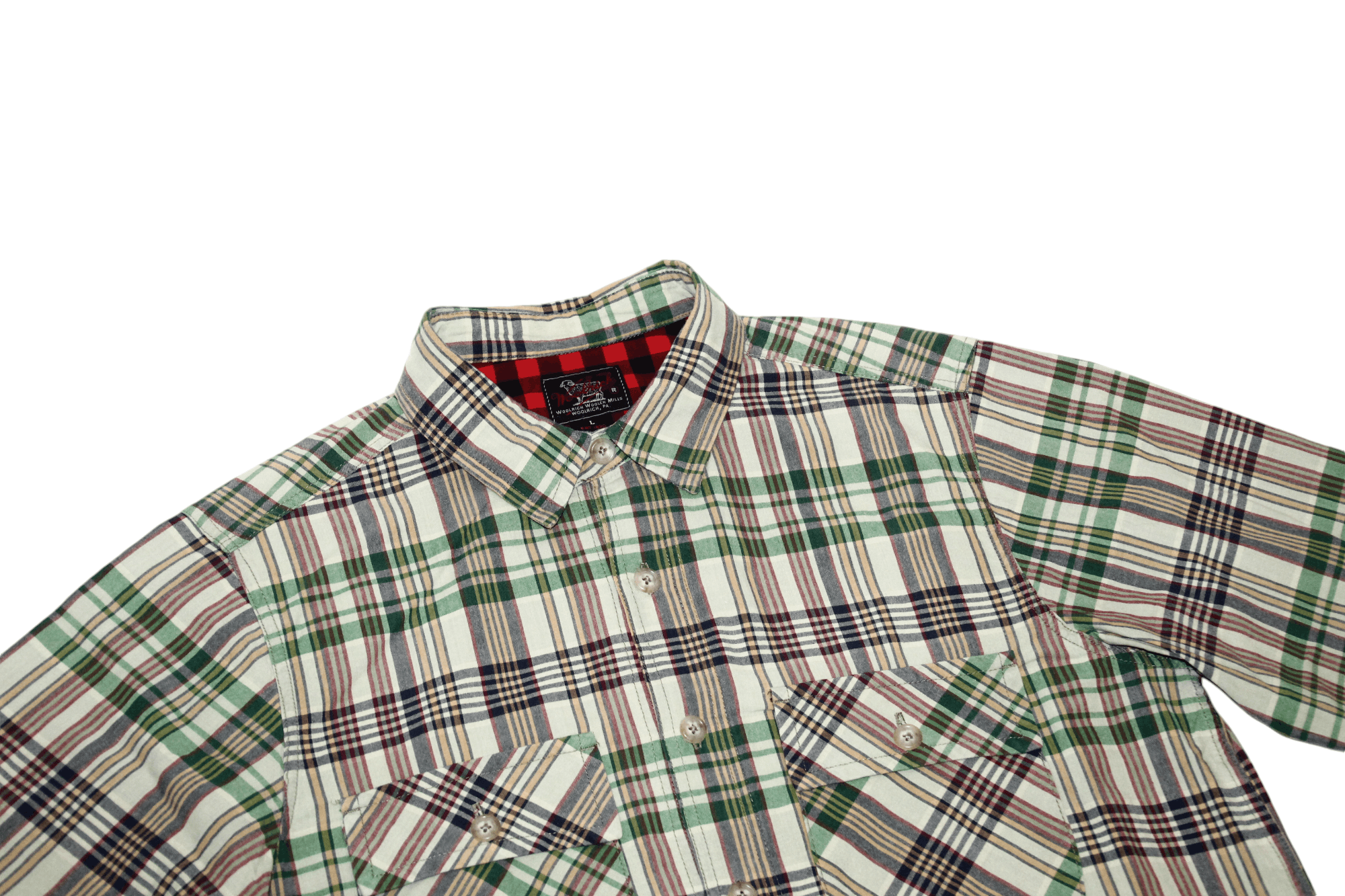 Woolrich Woolen Mills Vtg Woolrich Madras Cotton Woven Lightweight Jacket Size US L / EU 52-54 / 3 - 4 Thumbnail