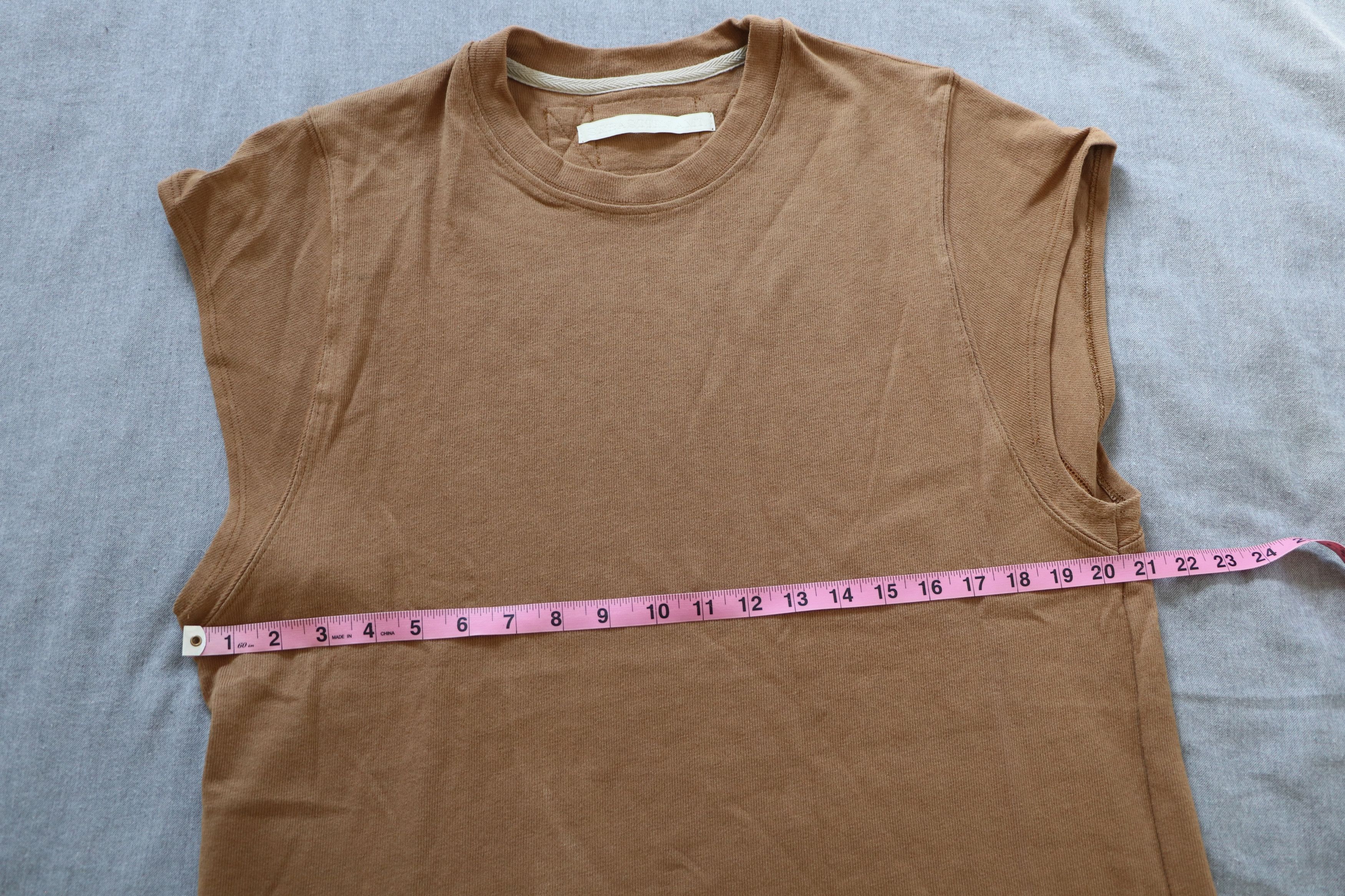 Sebastien Ami Brown Sleeveless Cut-Off T-Shirt Size US L / EU 52-54 / 3 - 7 Thumbnail