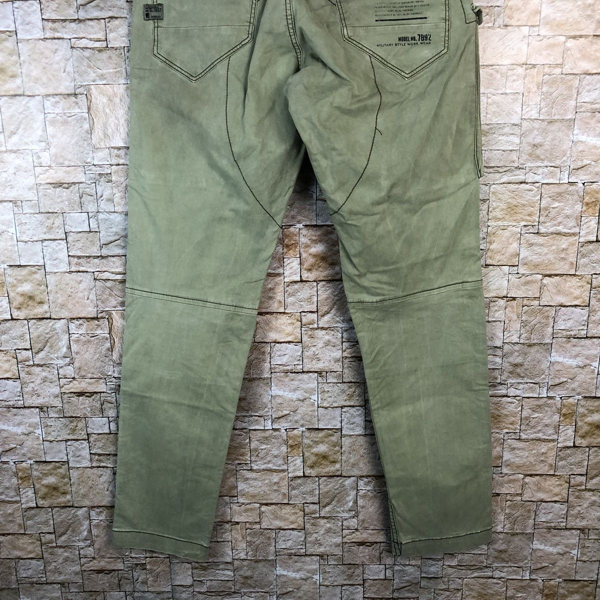 Japanese Brand IZRF Military Green Cargo Multipocket Pants #A1158 Size US 31 - 18 Thumbnail