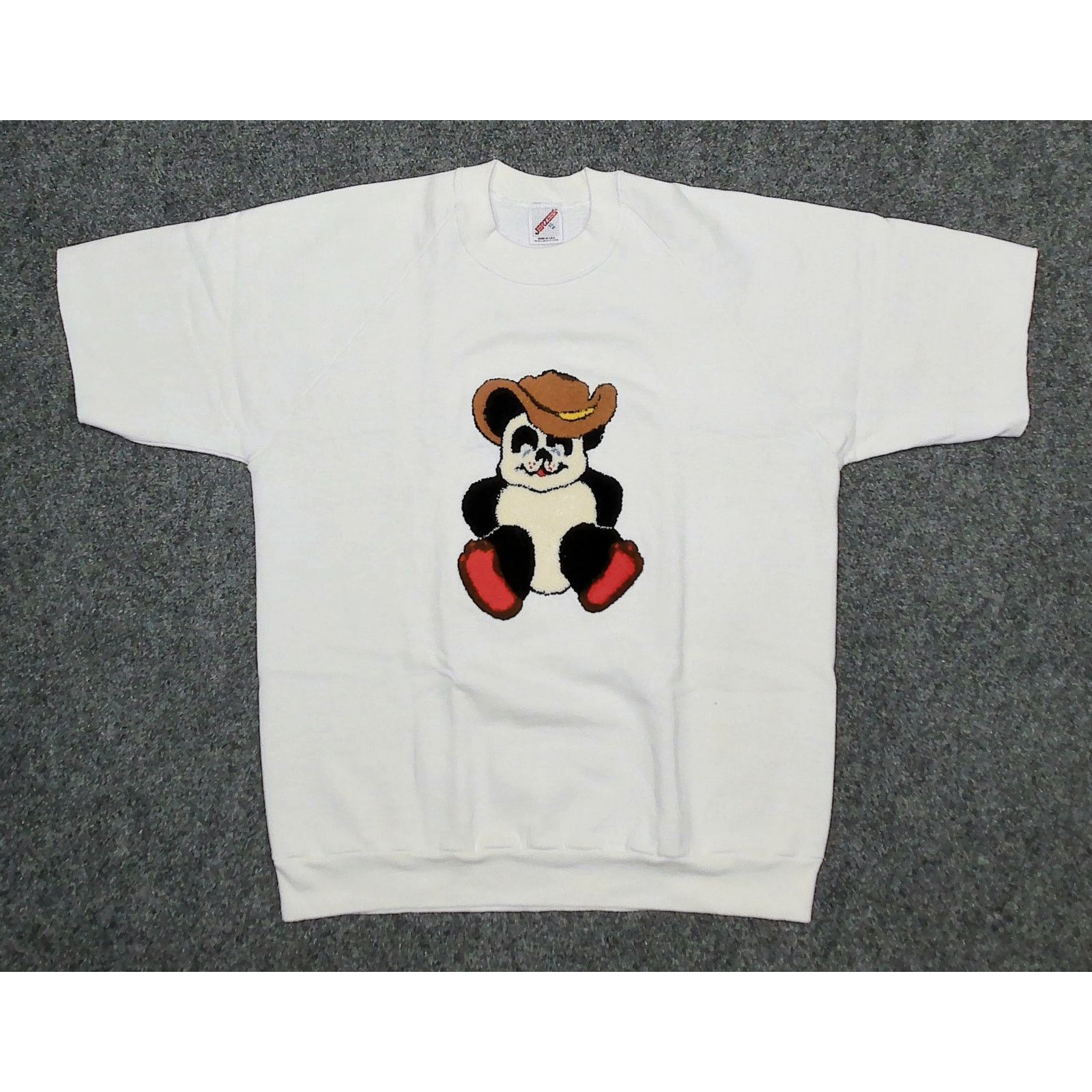 Jerzees VTG Jerzees Custom Cutoff Cowboy Panda Chenille Sweatshirt Size US L / EU 52-54 / 3 - 3 Thumbnail