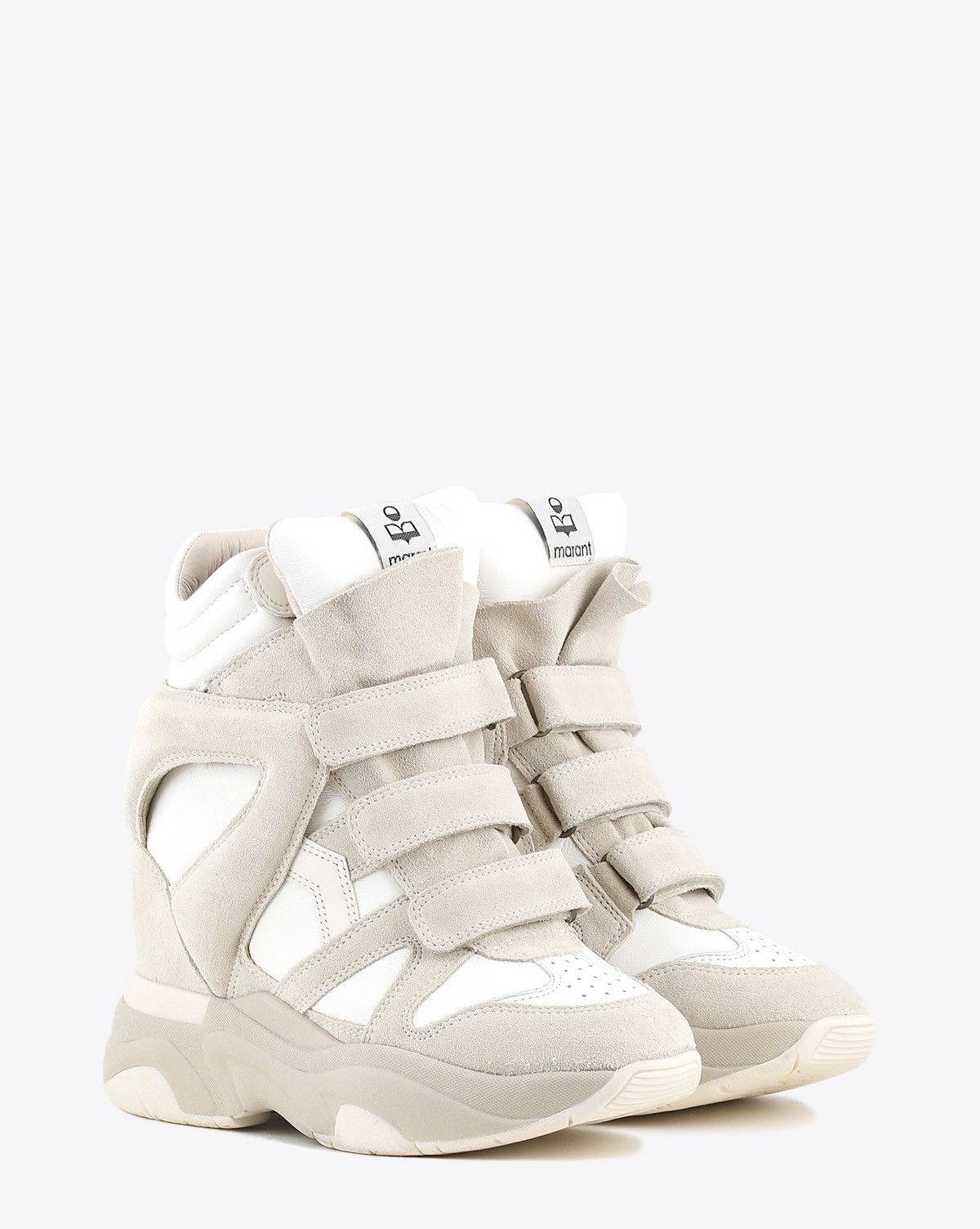 Isabel Marant Balskee Suede Hi top Wedge Sneaker (White) Size US 9 / IT 39 - 8 Thumbnail