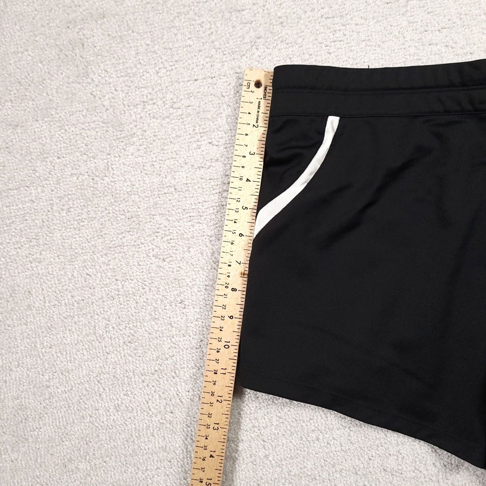 Nike Nike Womens L Dri-Fit Running Shorts Black Logo Drawstring Ladies Size 36" / US 14 / IT 50 - 7 Thumbnail
