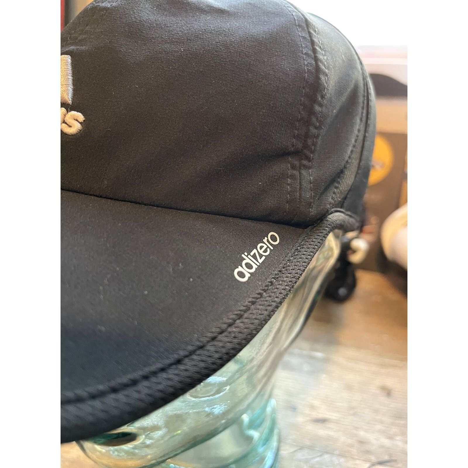 Adidas Adidas Cap Hat Mens Adjustable Black Running Adizero ClimateCool Strap Back Size ONE SIZE - 4 Thumbnail