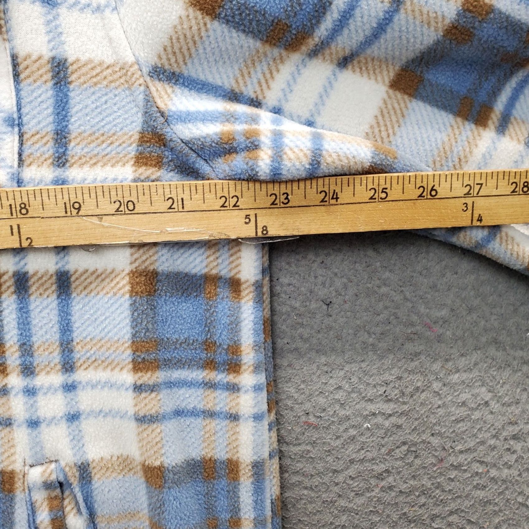 Vintage Sage Collective Womens L Multi Plaid Sherpa Lined Collared Fleece Shacket Size L / US 10 / IT 46 - 4 Thumbnail