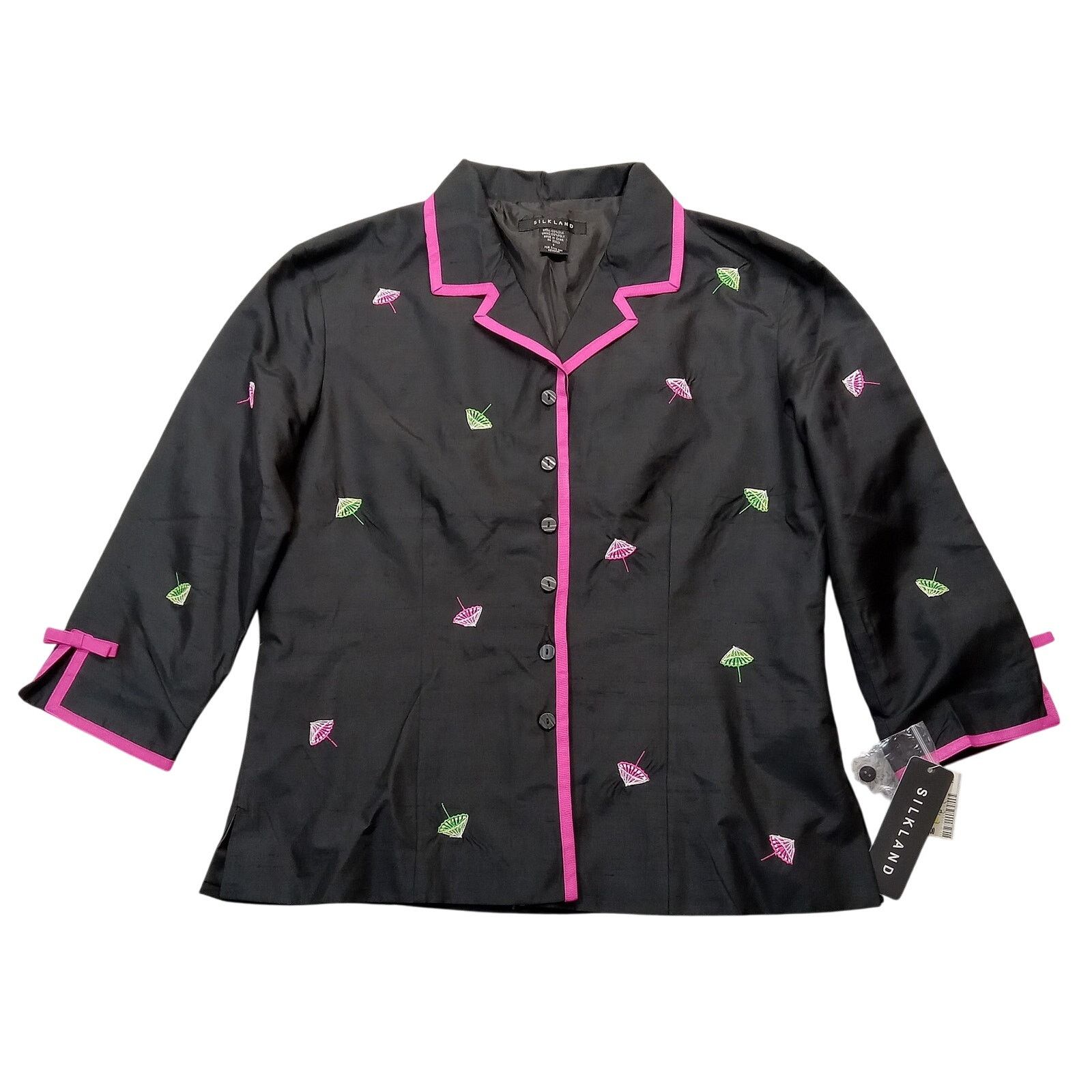 & Other Stories Silkland Blazer Jacket 6 Women's Embroidered Lined New Size S / US 4 / IT 40 - 1 Thumbnail