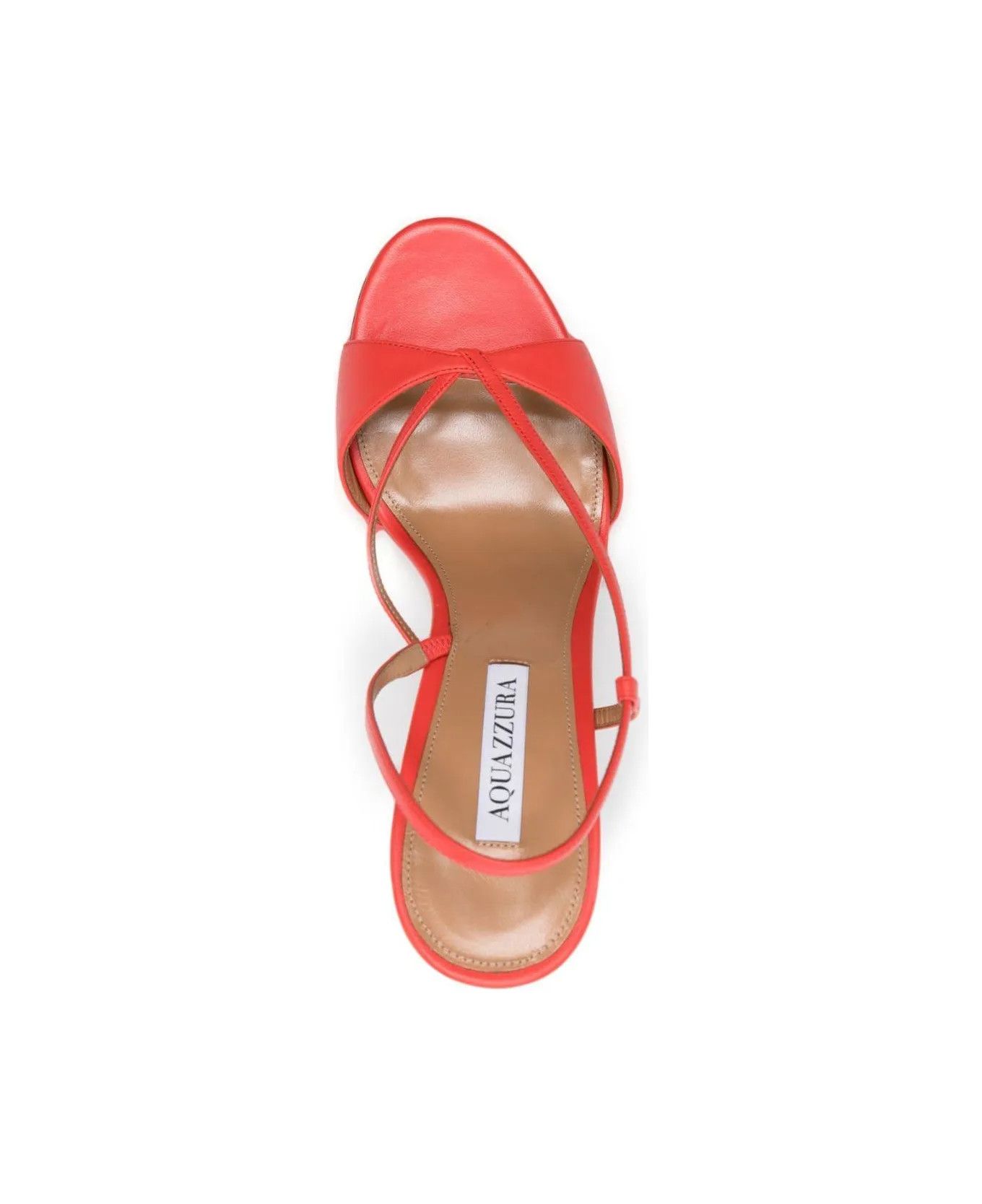 Aquazzura o1y0725 Leather Sandals in Tomato Red Size US 5 / IT 35 - 2 Thumbnail