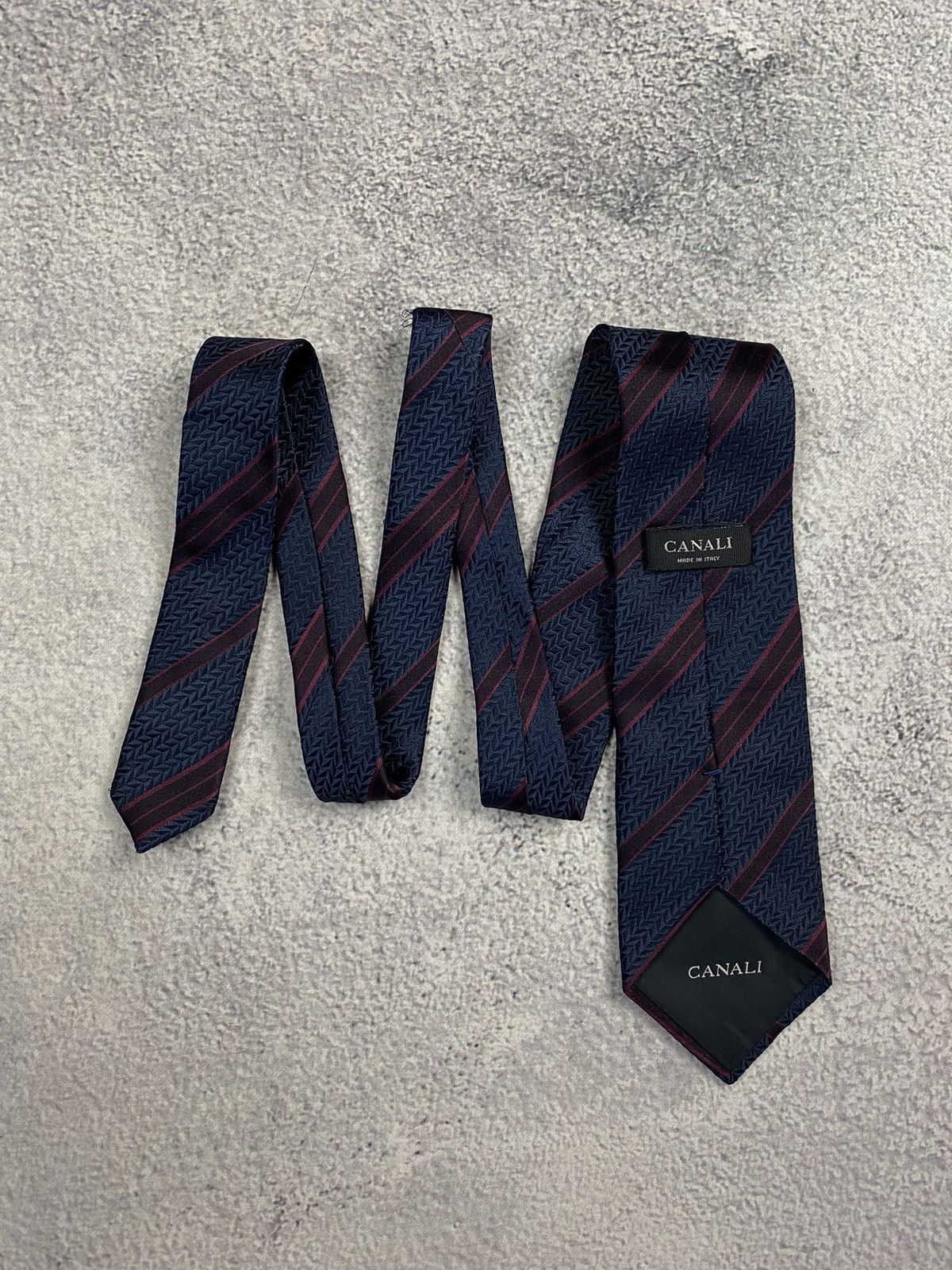 Canali Canali Striped Silk Tie Size ONE SIZE - 1 Thumbnail