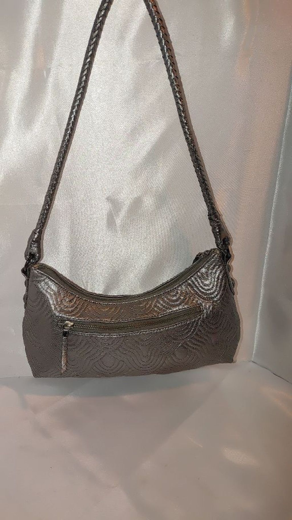 Elliott Elliott Lucca Metallic Silver Hobo Bag Size ONE SIZE - 5 Thumbnail