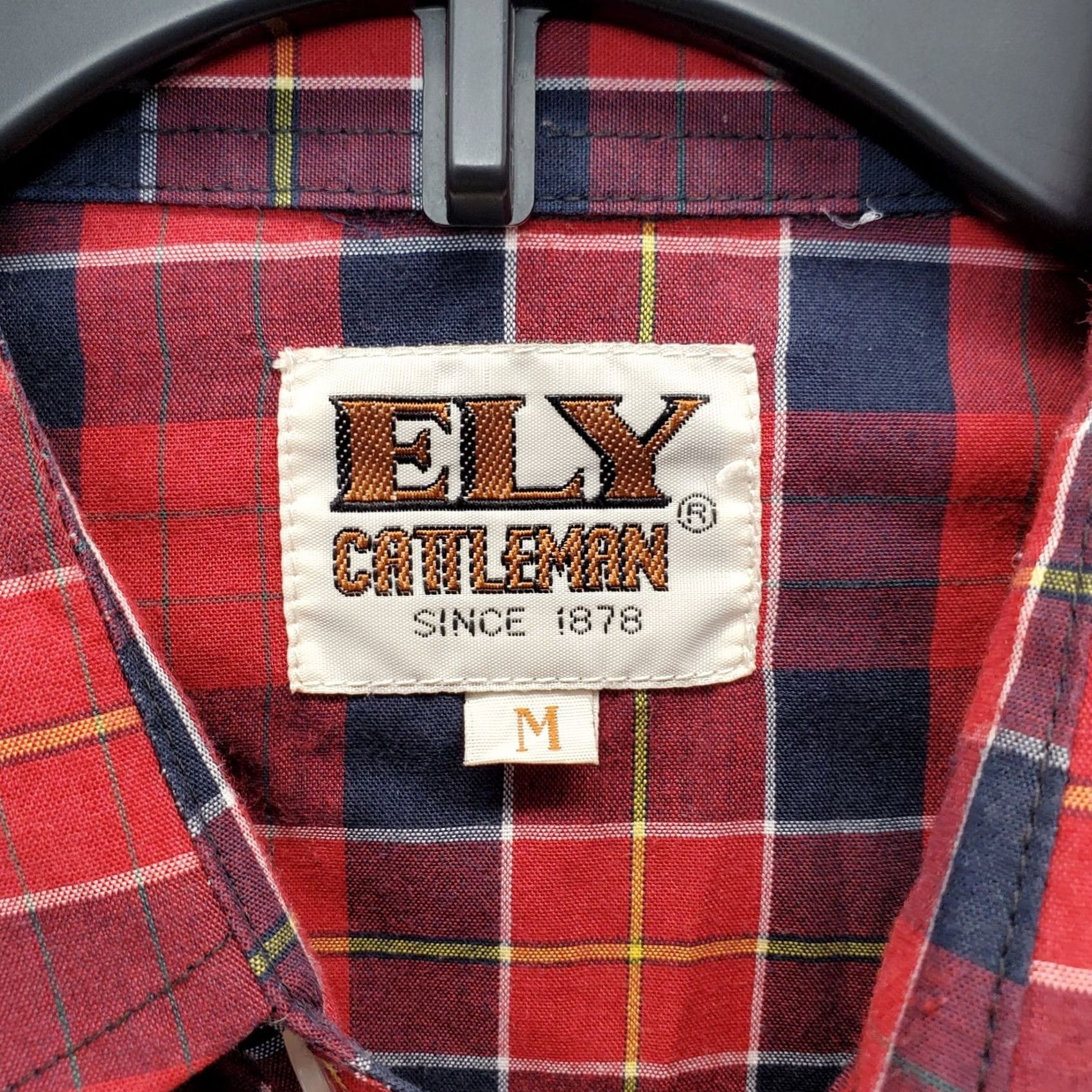 Vintage Ely Cattleman Western Shirt Mens M Multi Plaid Long Sleeve Pearl Snap Front EUC Size US M / EU 48-50 / 2 - 4 Thumbnail