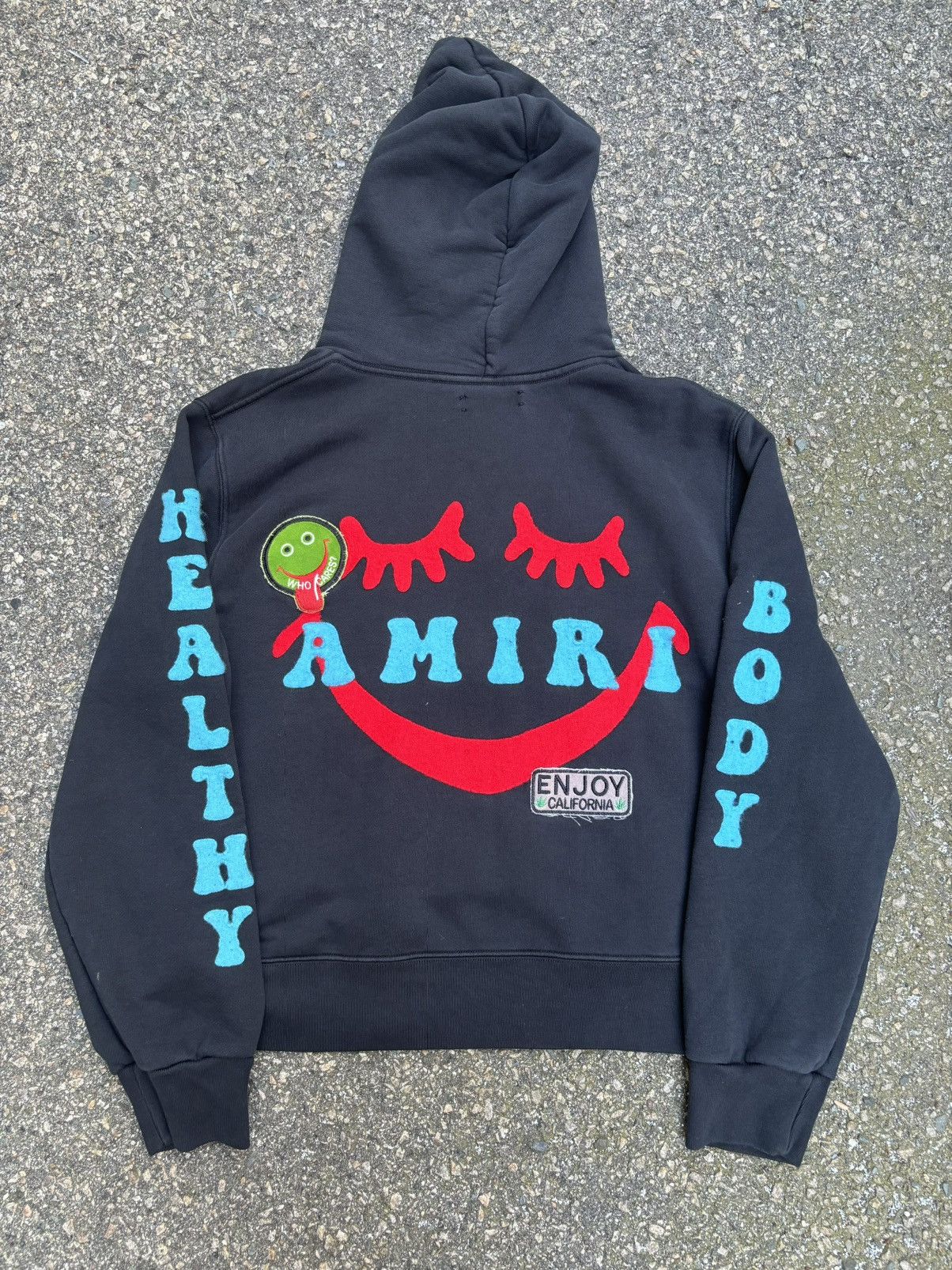 Amiri $2700 Black Healthy Body Patch Sweatsuit Size US L / EU 52-54 / 3 - 4 Thumbnail