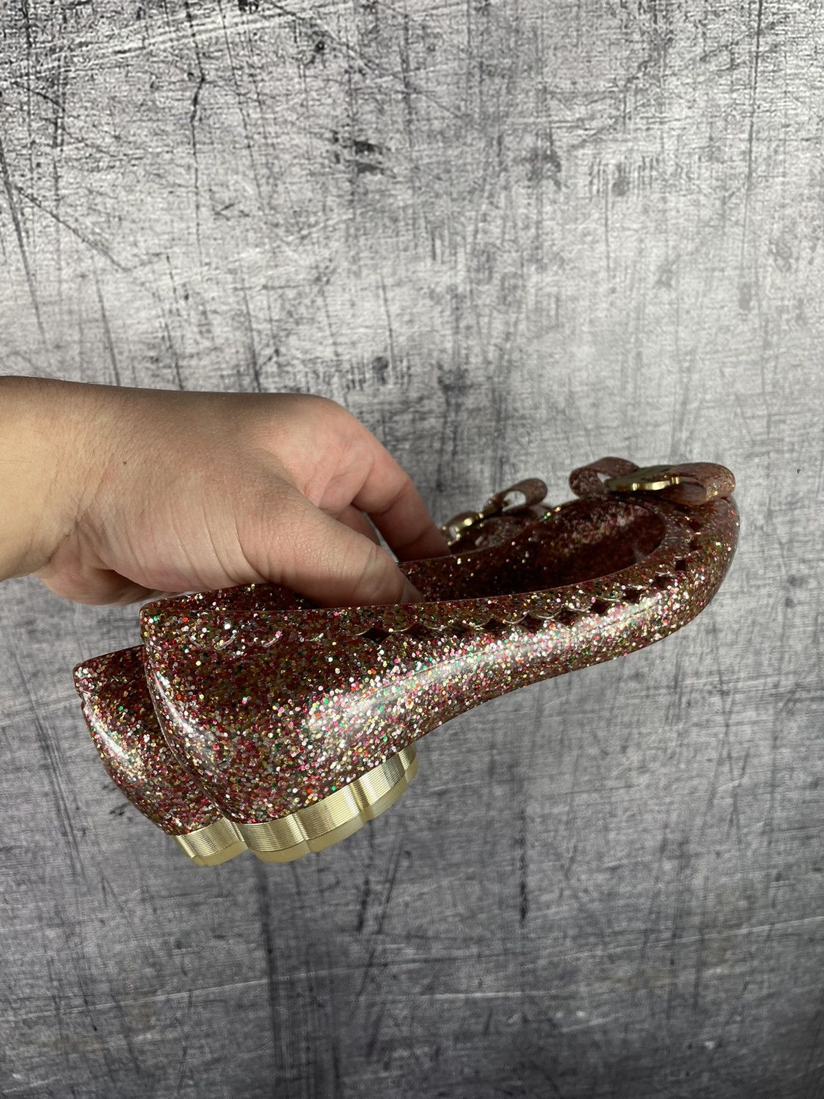 Salvatore Ferragamo FERRAGAMO Jelly multi color glitter rubber ballerinas Size US 5 / IT 35 - 7 Thumbnail