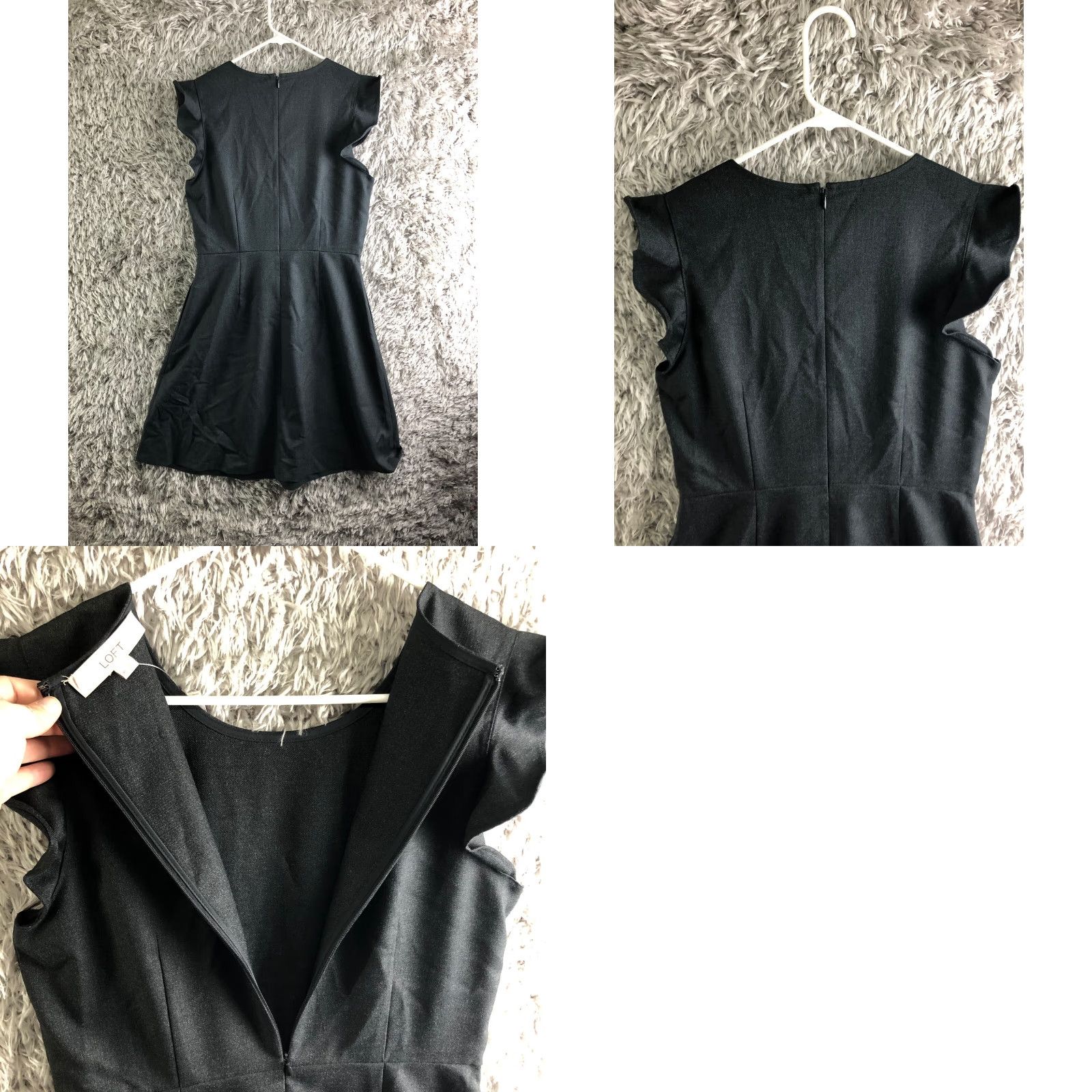 Loft VINTAGE? No LOFT Ann Taylor A Line Dress Gray Zip Closure Sleeveless Size 10 Women Dress Size L / US 10 / IT 46 - 8 Thumbnail
