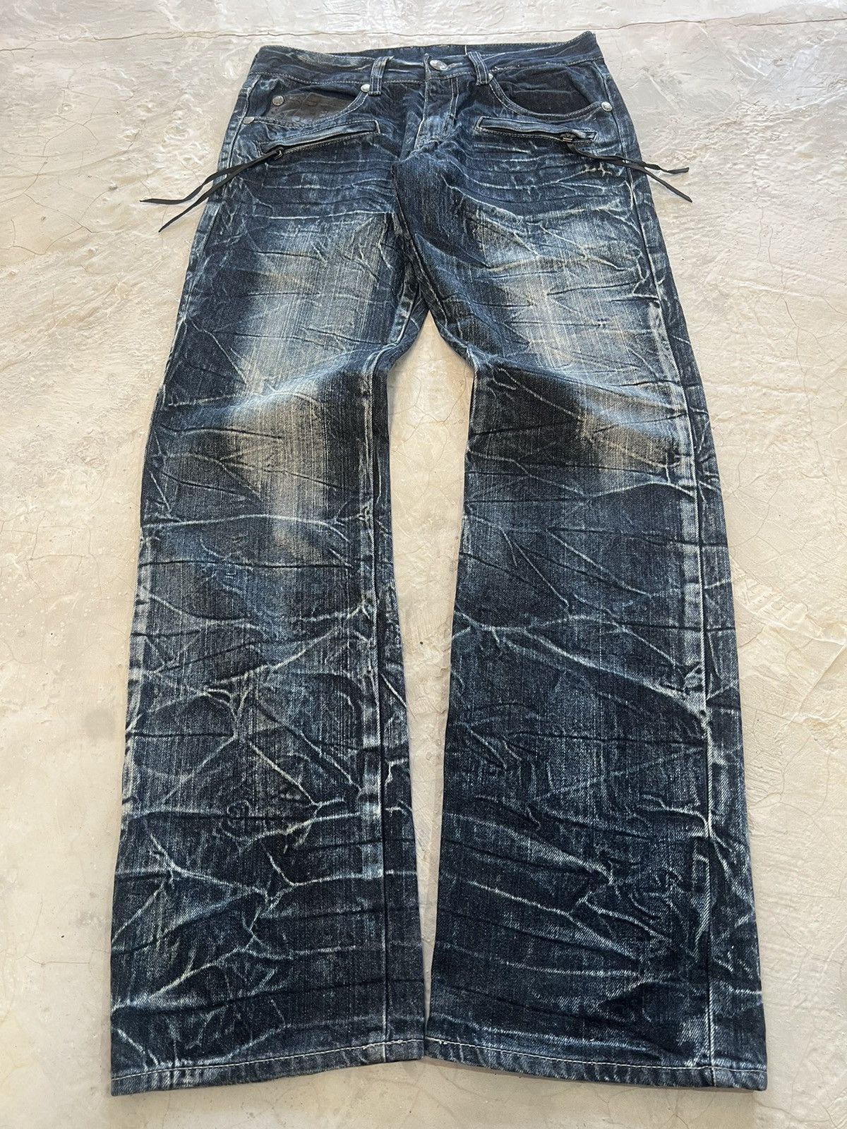 ◆ UNDER COVER ◆ DenimJQ Gジャン PSYCHO Undercover SS14 Undercover Psycho Candy Poem Zipper Denim Jeans