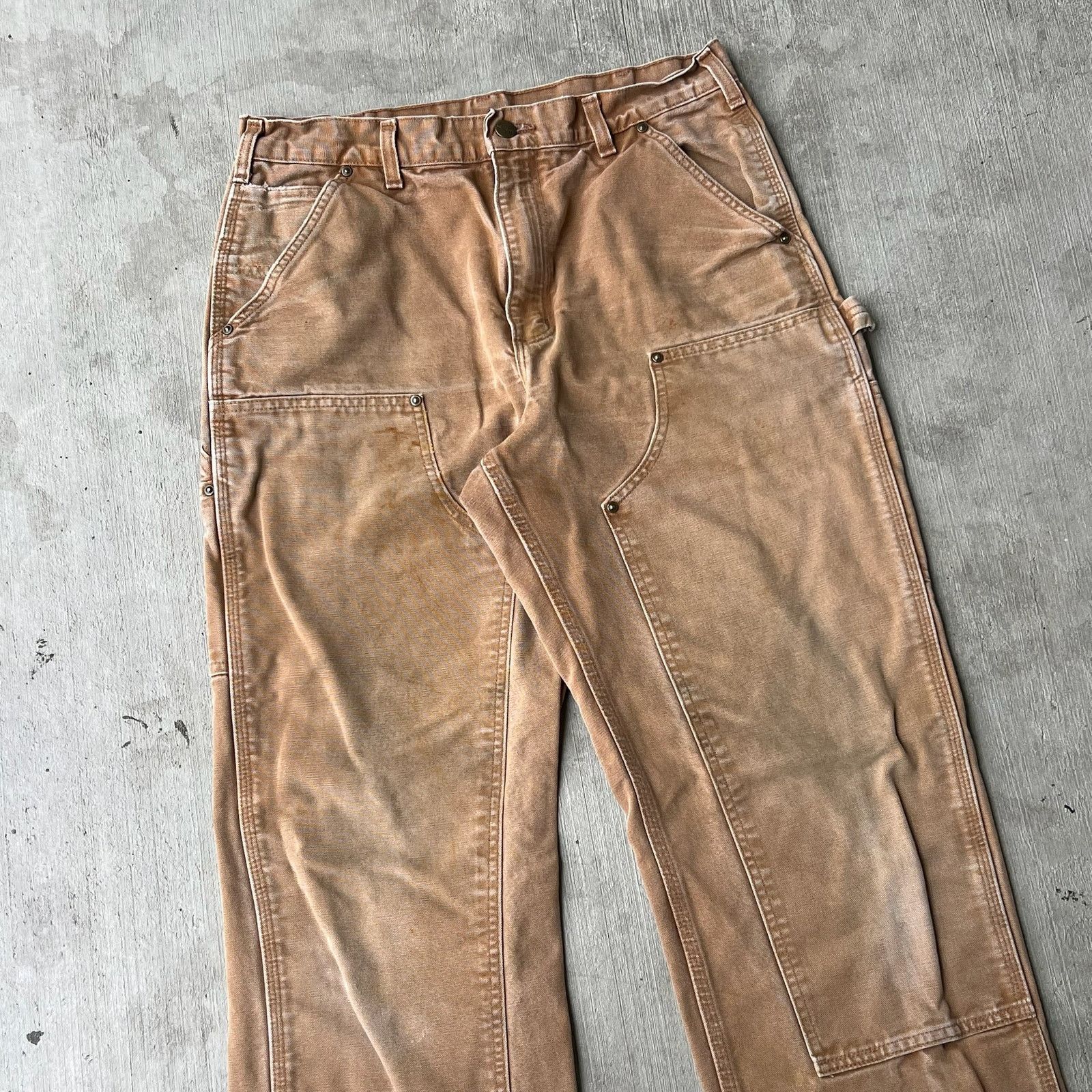 Carhartt × Vintage Carhartt brown double knee work wear carpenter pants Size US 31 - 2 Thumbnail