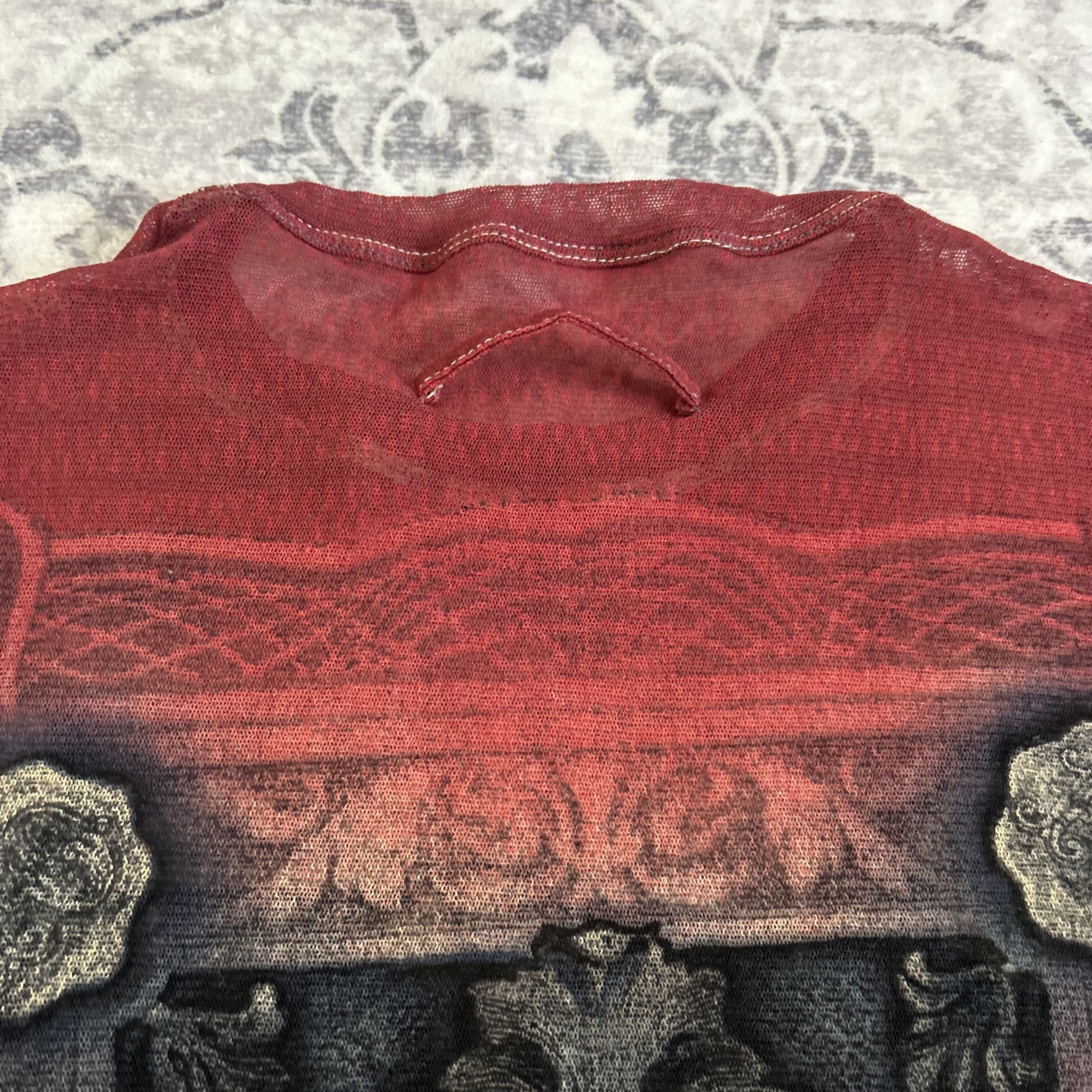 Jean Paul Gaultier Jean Paul Gaultier Red Long Sleeve Tattoo Tee Shirt Size US S / EU 44-46 / 1 - 12 Thumbnail