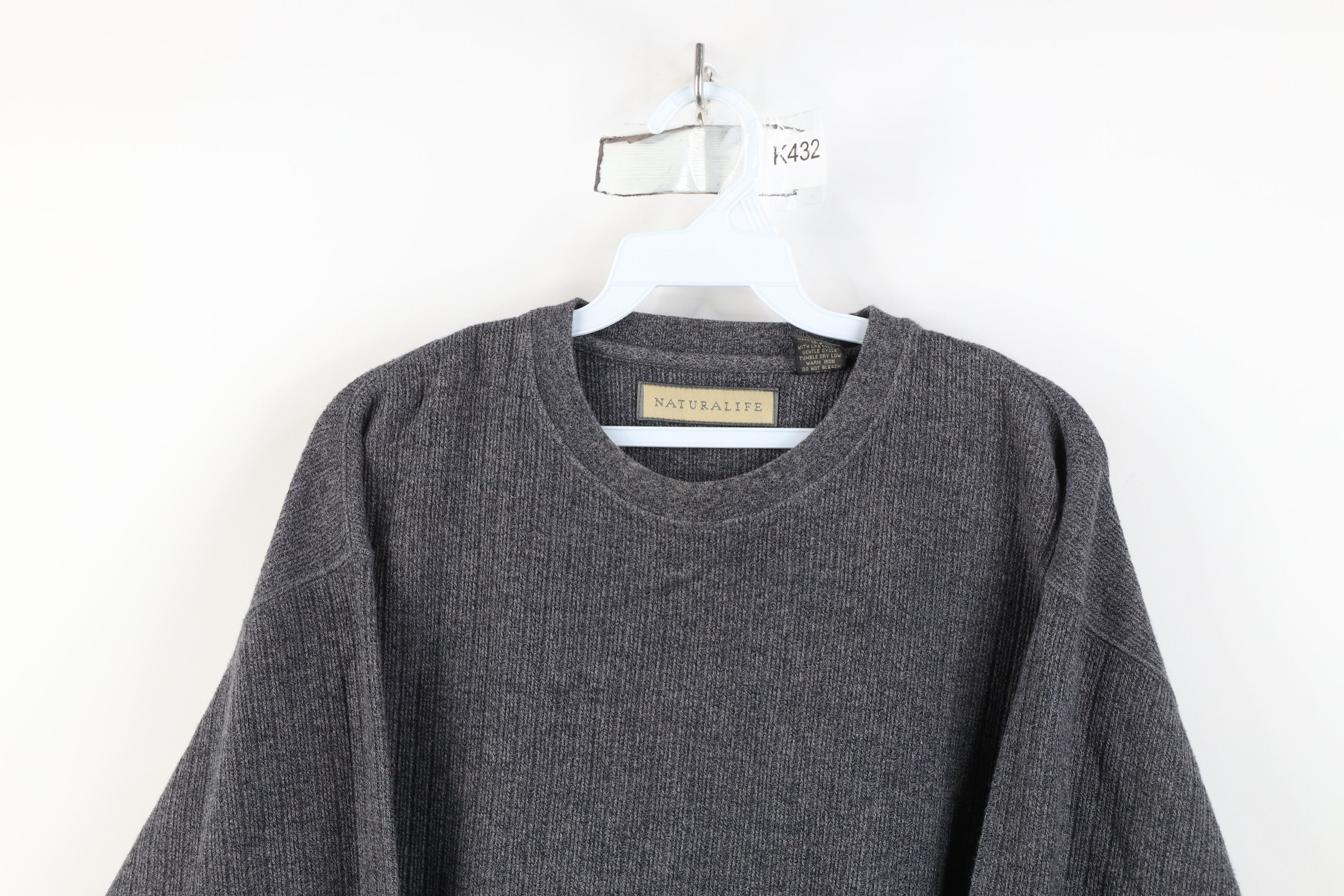 Vintage Vintage 90s Streetwear Ribbed Knit Long Sleeve T-Shirt Size US L / EU 52-54 / 3 - 2 Thumbnail