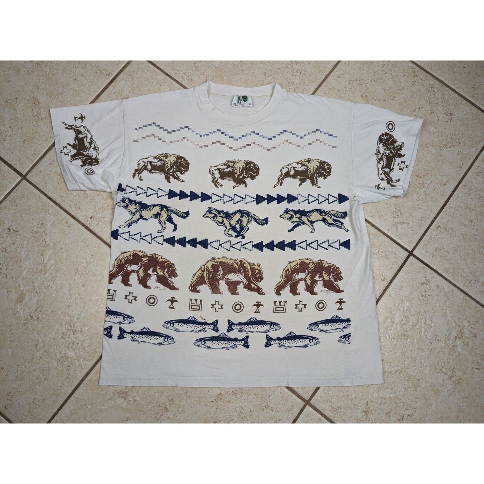 Other Vtg 90s Alaska Animals All Over Print XL Ken Drewke Thrashed Size US XL / EU 56 / 4 - 1 Thumbnail
