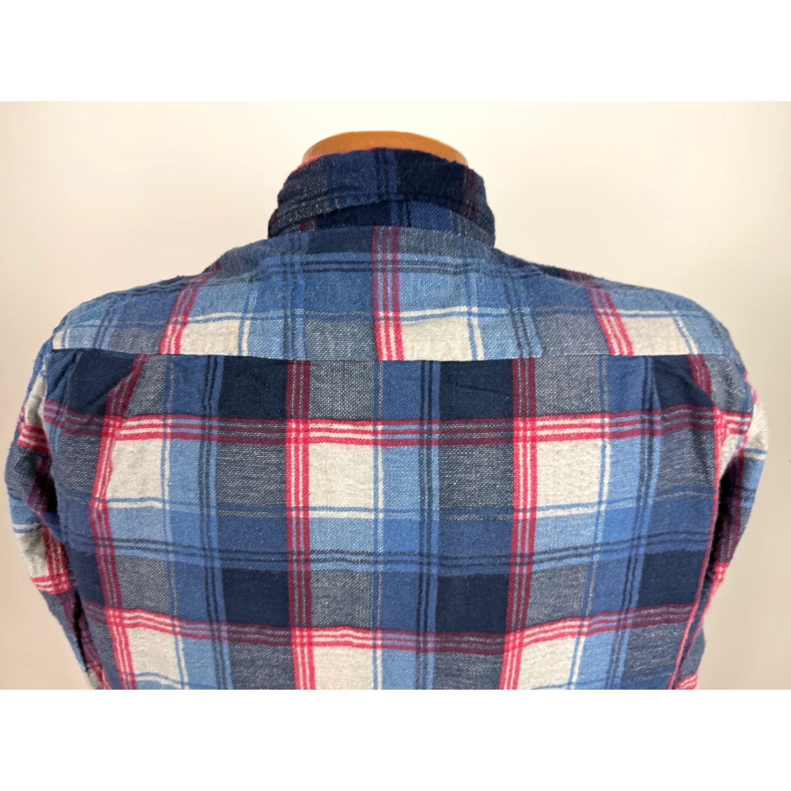 Vintage VINTAGE Bud Berma Flannel Shirt Men M Blue Plaid 70s Collar Button-Up Long Sleeve Size US M / EU 48-50 / 2 - 7 Thumbnail