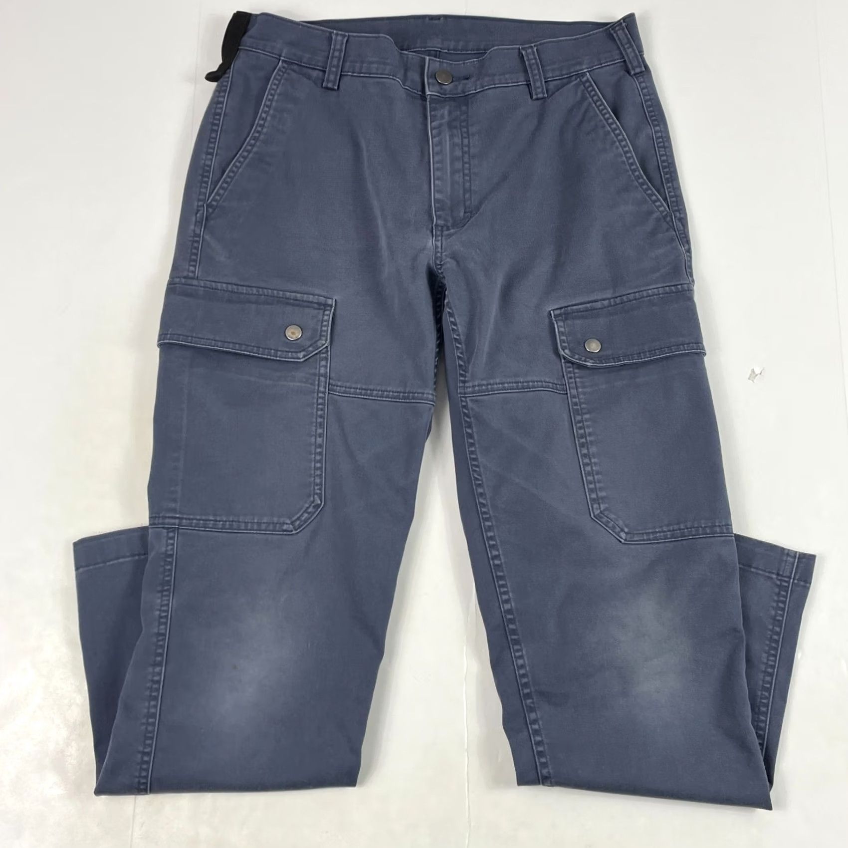 Vintage Duluth Pants Mens 32 x 30 Blue 40 Grit Canvas Cargo Straight Leg Workwear Rugged Shirt Size US 32 / EU 48 - 2 Thumbnail