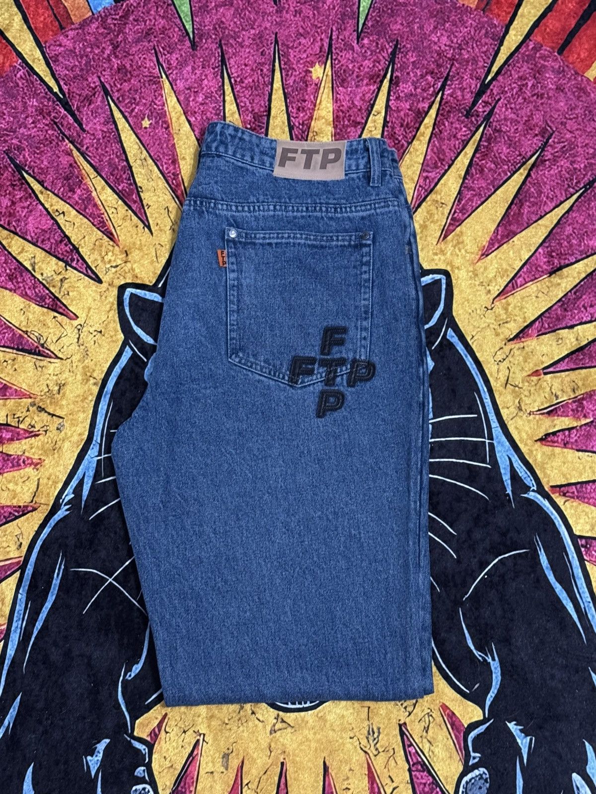 Fuck The Population FTP CROSS LOGO DENIM Size US 34 / EU 50 - 1 Thumbnail