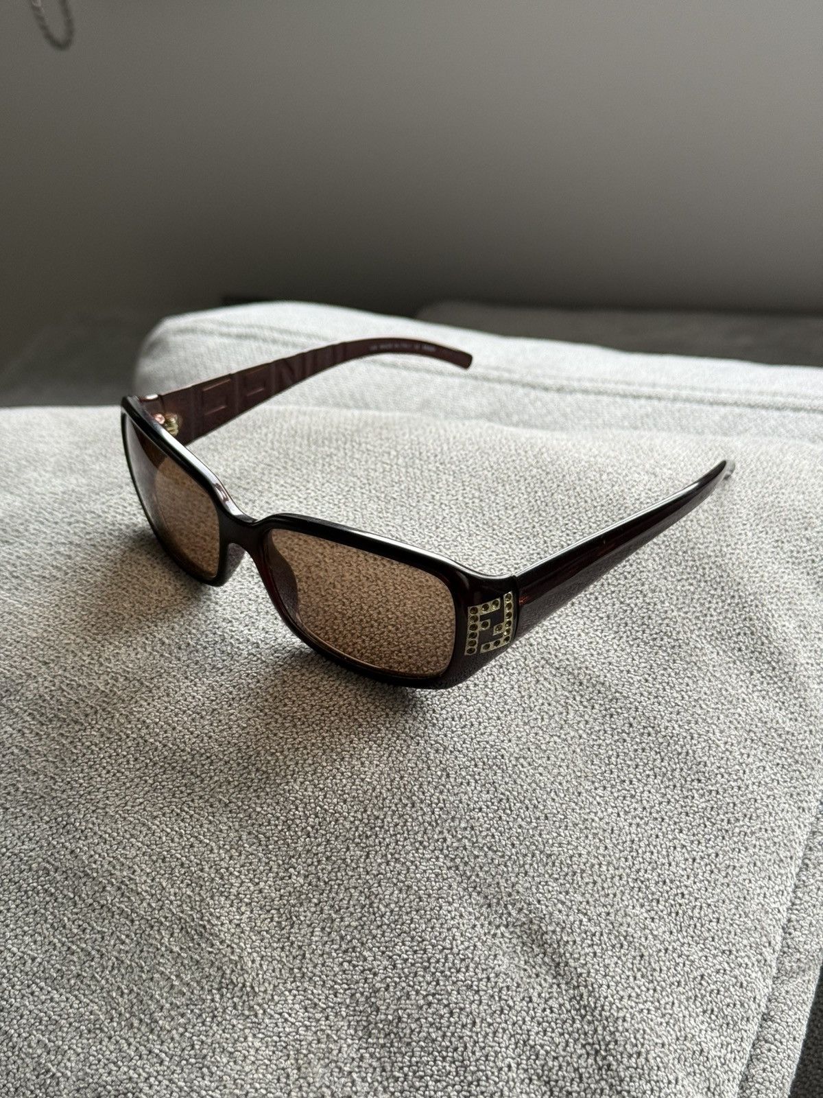 Fendi Vintage Fendi Brown Sunglasses Size ONE SIZE - 2 Thumbnail