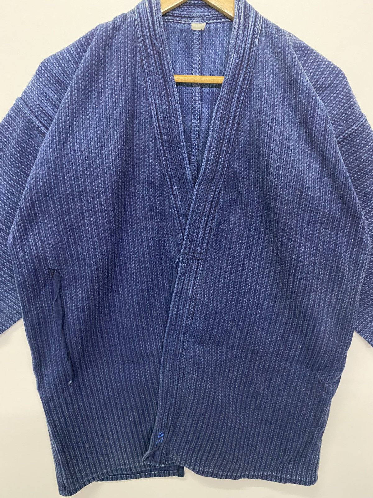 Vintage Vintage Japanese Brand Indigo Blue Kimono Jacket Size US L / EU 52-54 / 3 - 7 Thumbnail