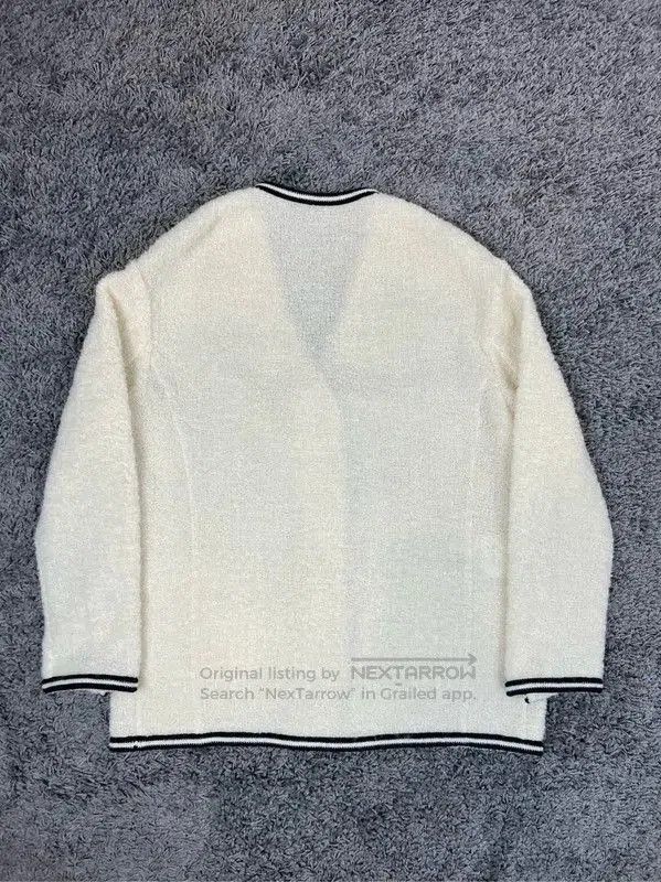 Miu Miu Miu Miu White Wool Cardigan with Black Trim . Size M / US 6-8 / IT 42-44 - 2 Thumbnail